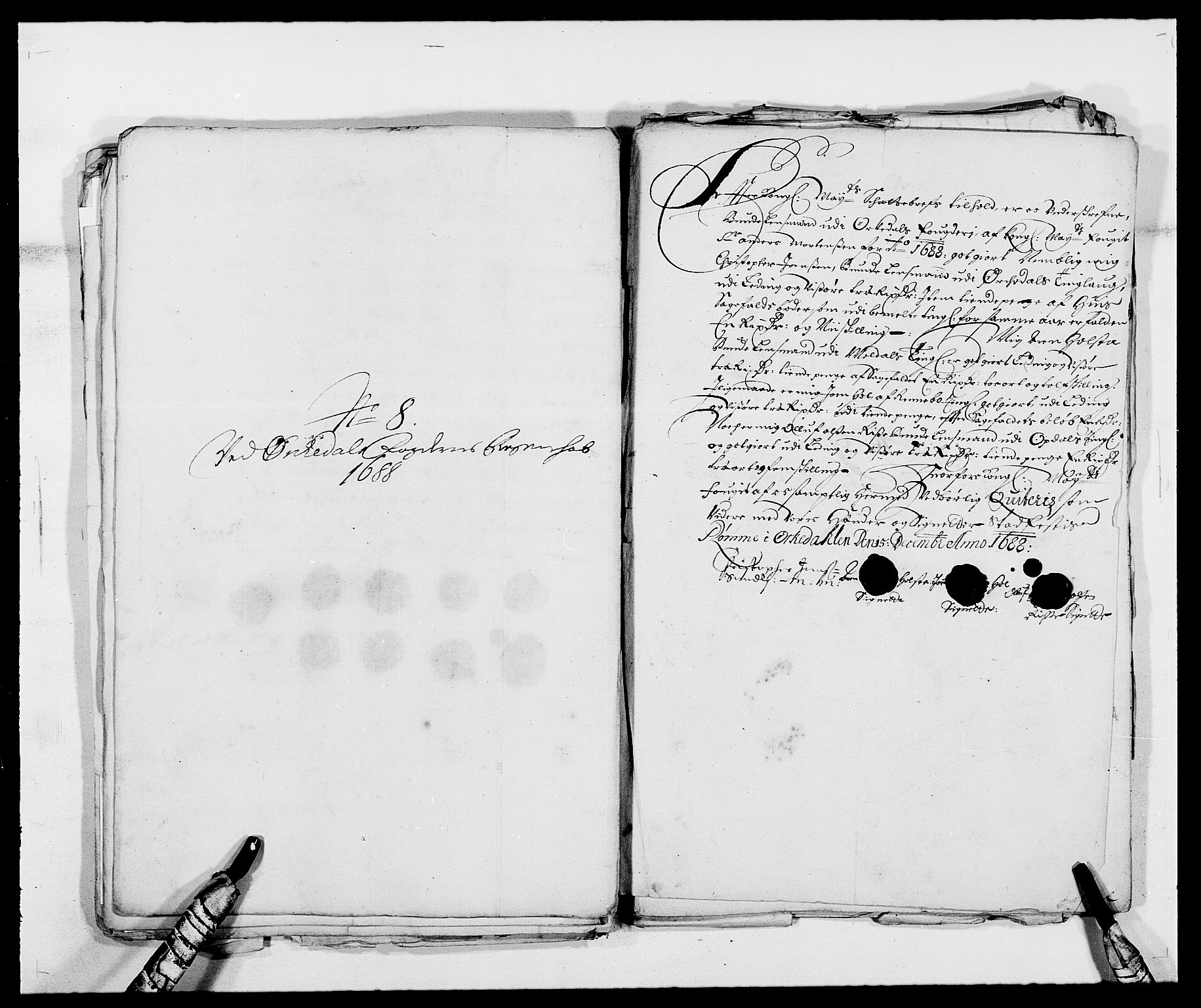 Rentekammeret inntil 1814, Reviderte regnskaper, Fogderegnskap, RA/EA-4092/R58/L3935: Fogderegnskap Orkdal, 1687-1688, p. 371