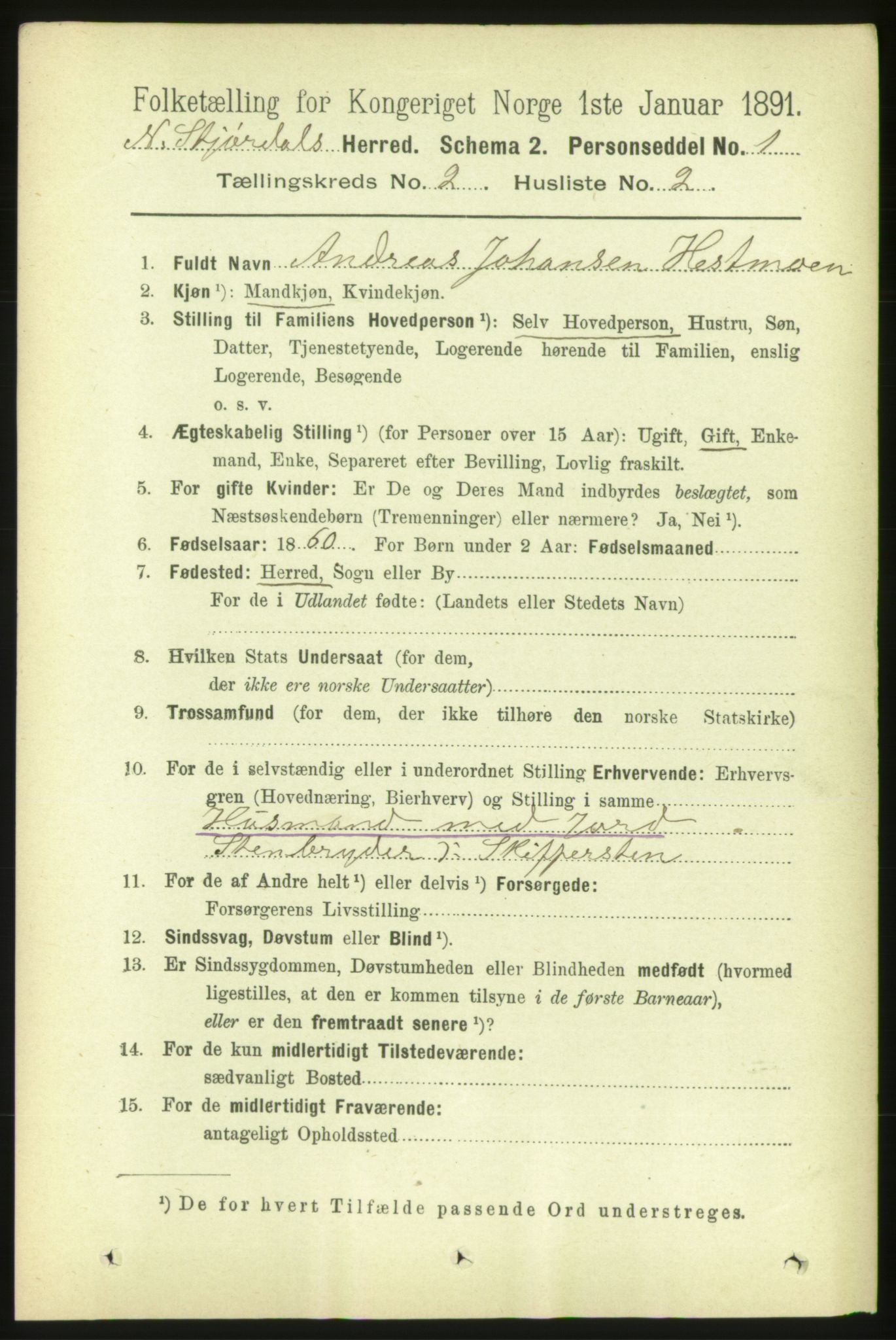 RA, 1891 census for 1714 Nedre Stjørdal, 1891, p. 493