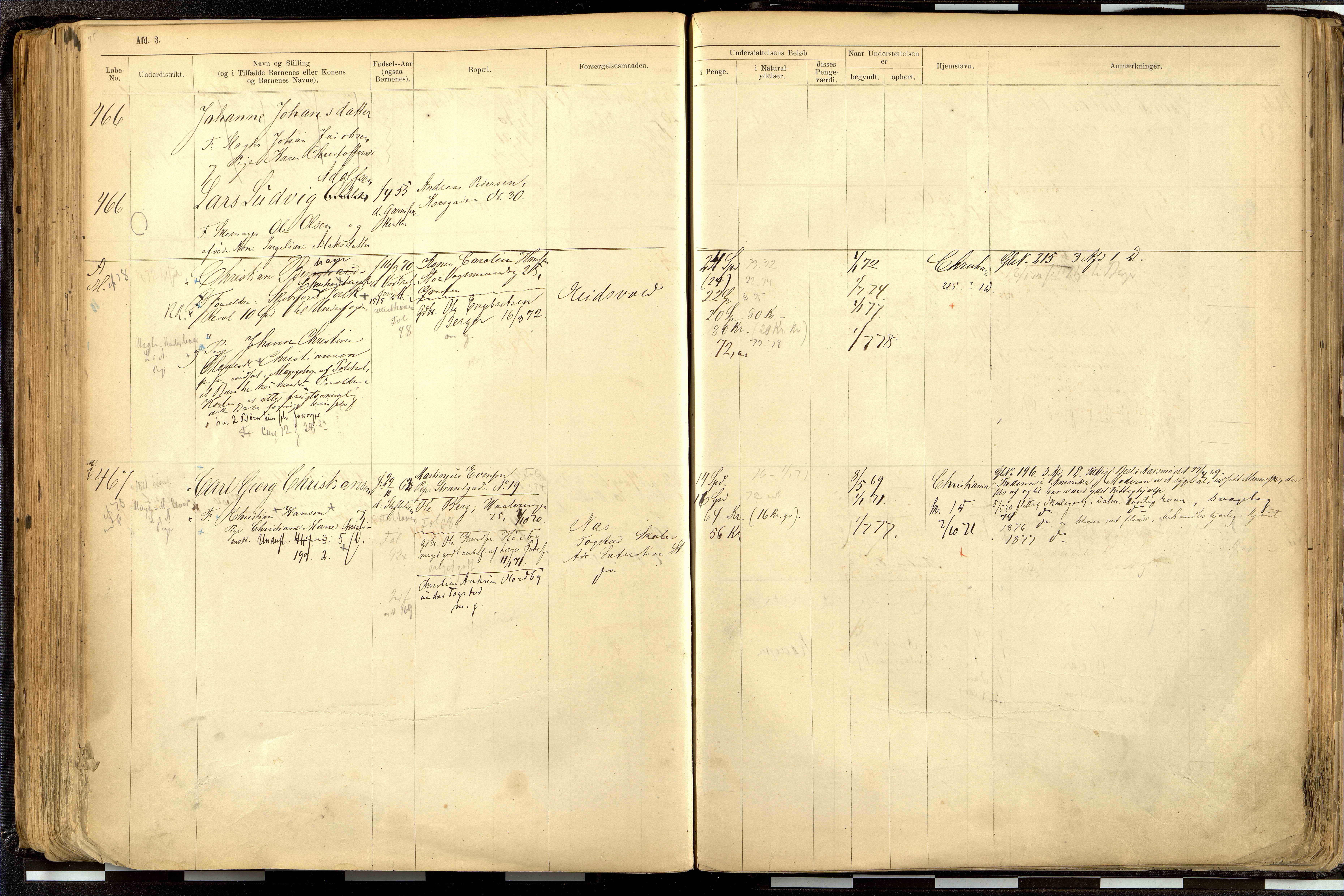 Fattigvesenet, OBA/A-20045/H/Hd/L0001: Manntallsprotokoll. Mnr. 1-644, 1865-1879, p. 236