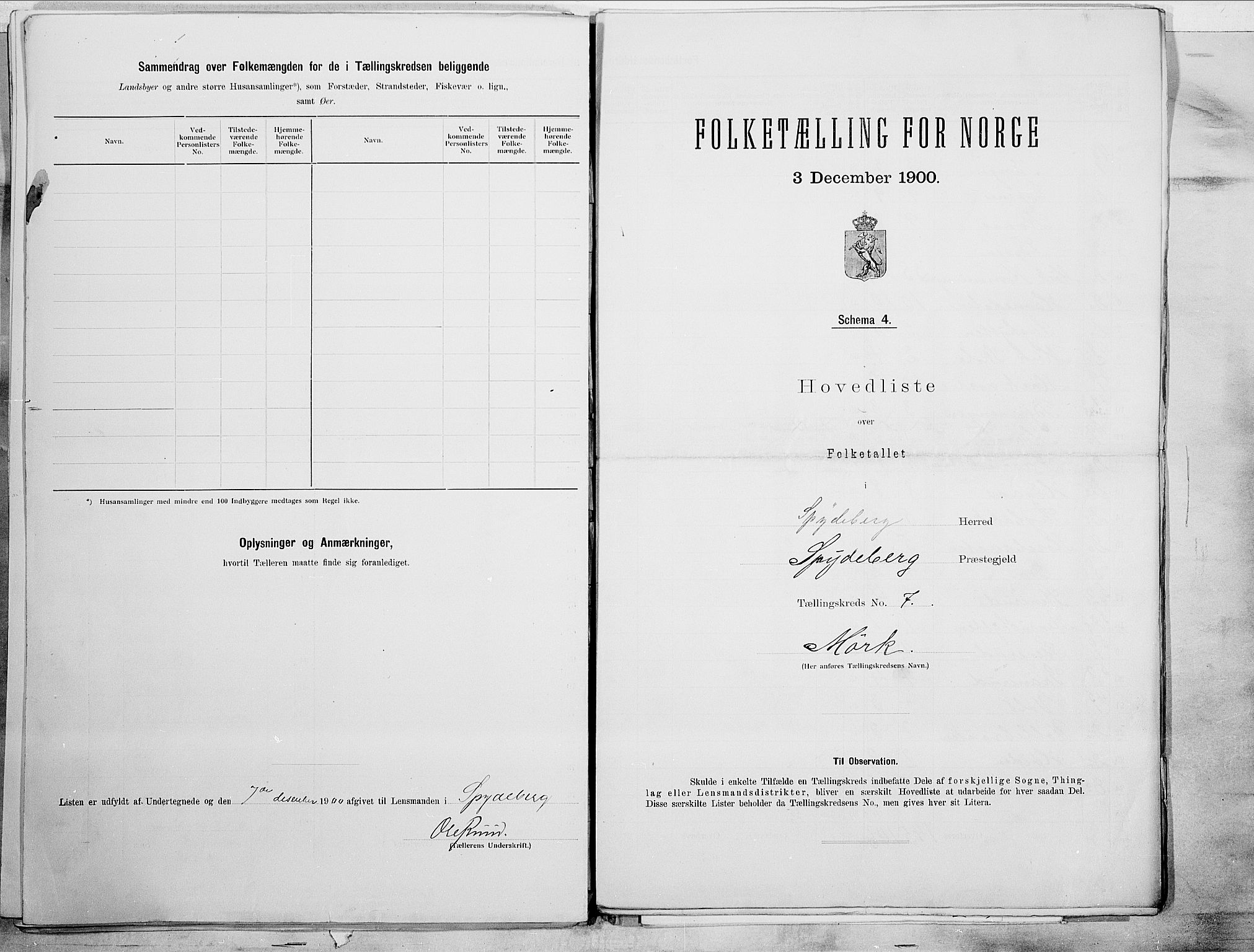 SAO, 1900 census for Spydeberg, 1900, p. 24