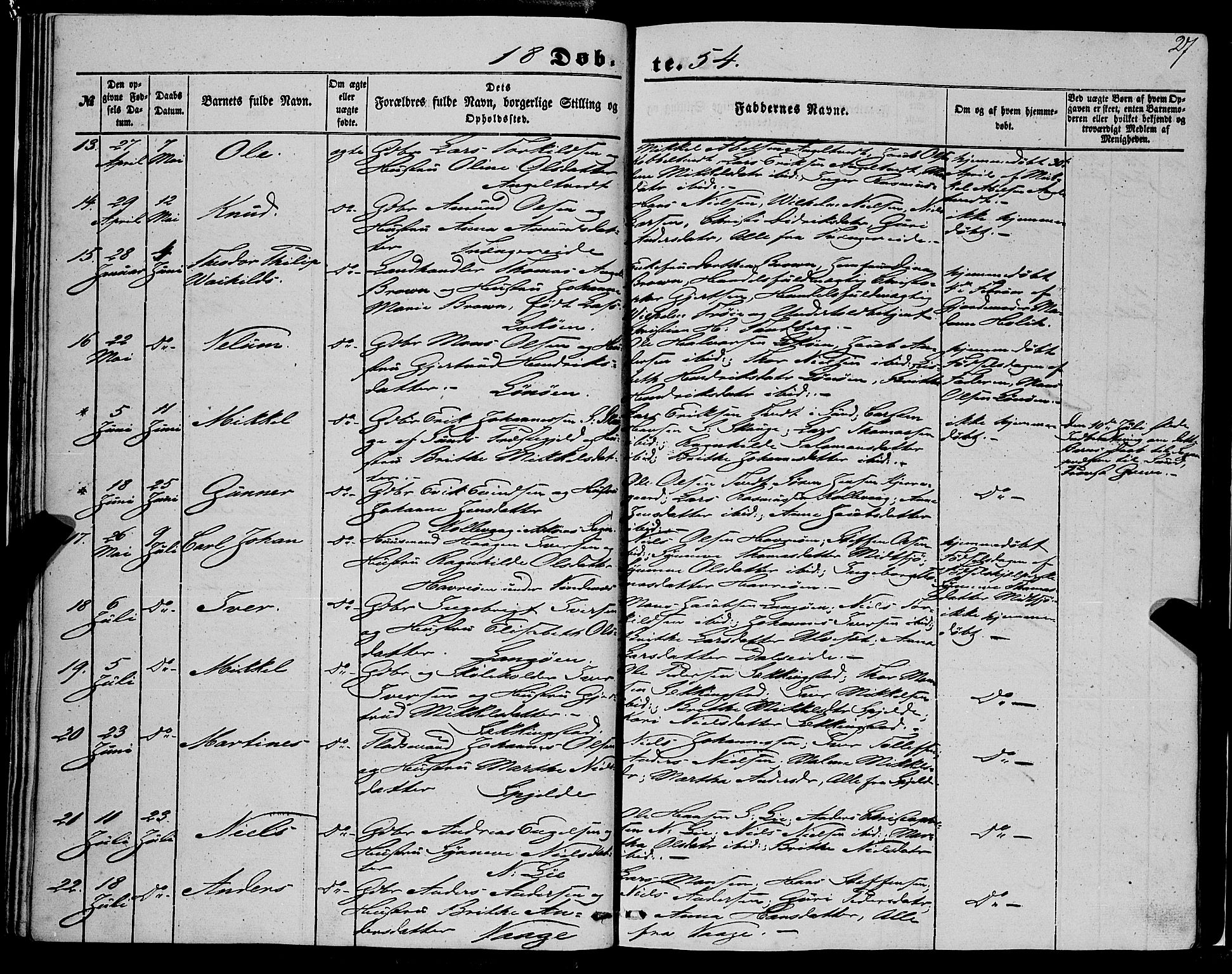Fjell sokneprestembete, SAB/A-75301/H/Haa: Parish register (official) no. A 2, 1847-1864, p. 27