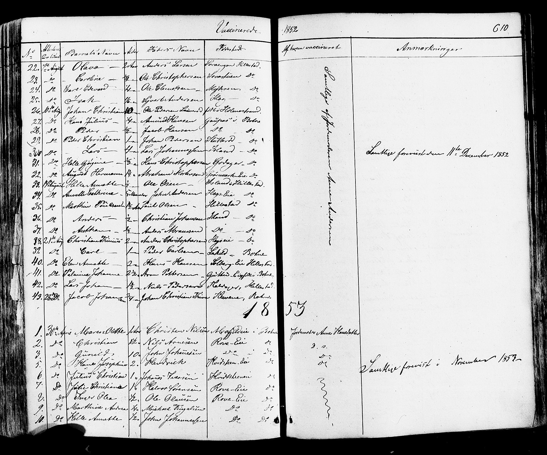 Botne kirkebøker, AV/SAKO-A-340/F/Fa/L0006: Parish register (official) no. I 6, 1836-1877, p. 610