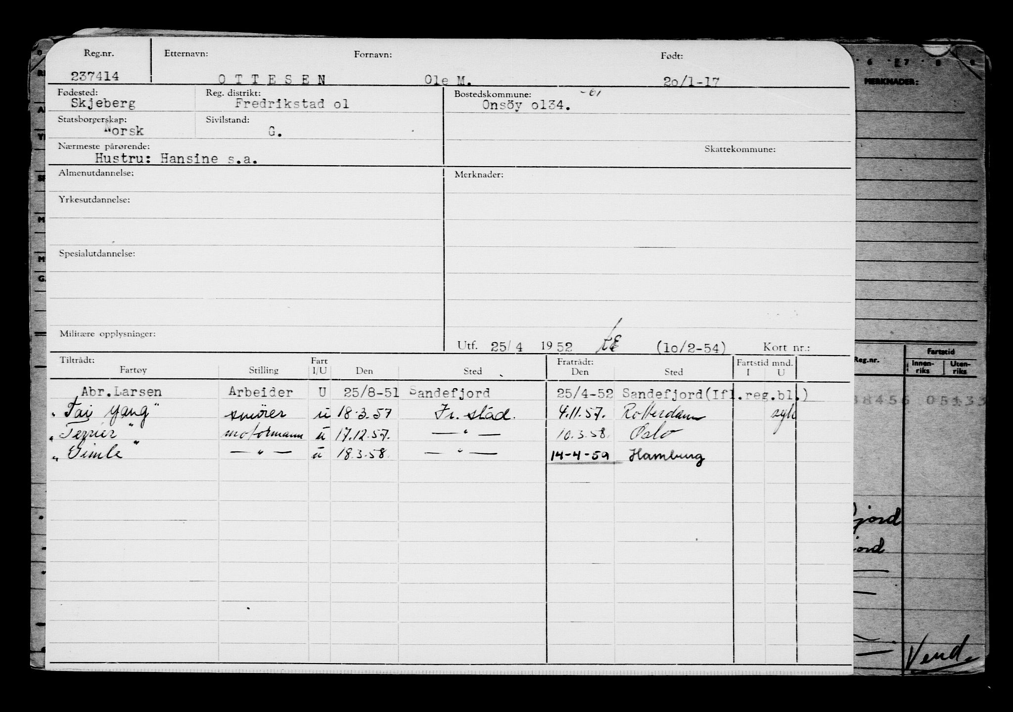 Direktoratet for sjømenn, AV/RA-S-3545/G/Gb/L0145: Hovedkort, 1917, p. 375