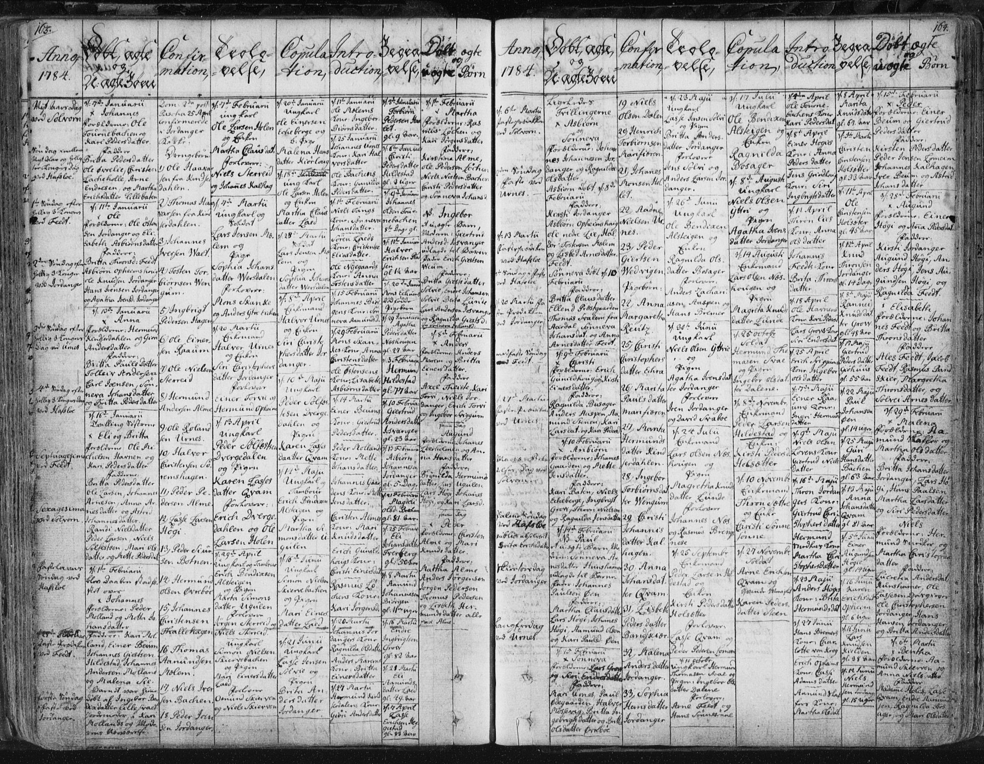 Hafslo sokneprestembete, AV/SAB-A-80301/H/Haa/Haaa/L0002: Parish register (official) no. A 2, 1755-1806, p. 163-164