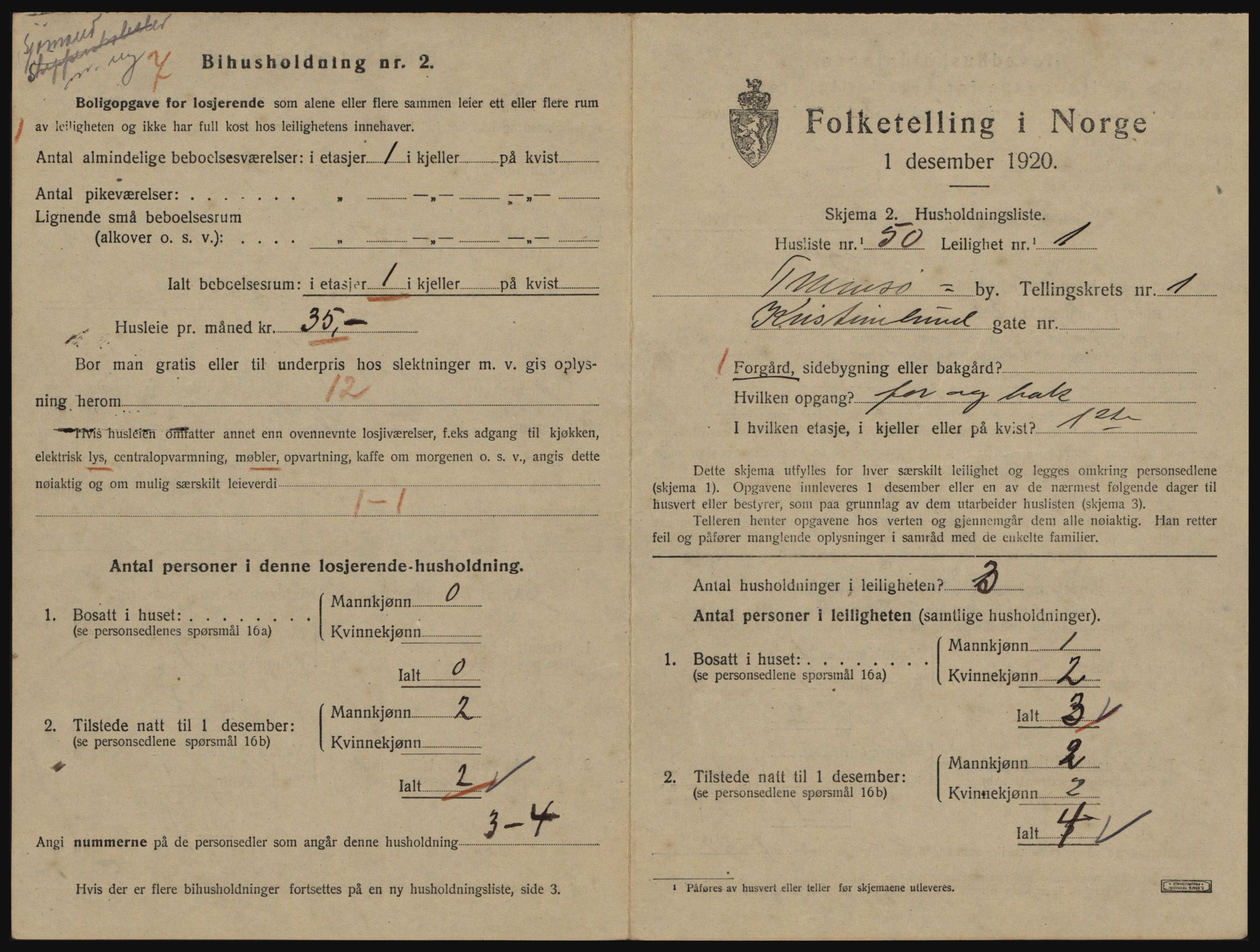 SATØ, 1920 census for Tromsø, 1920, p. 2575