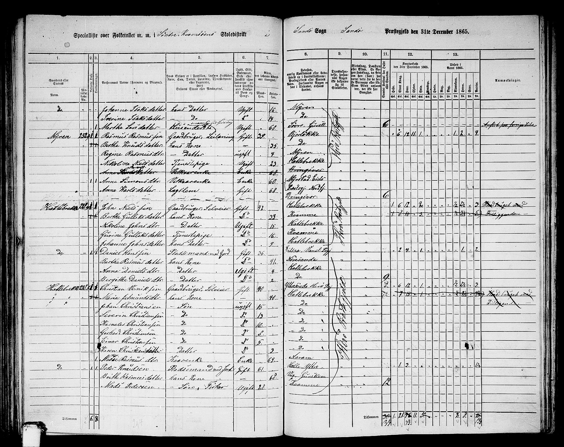 RA, 1865 census for Herøy, 1865, p. 150