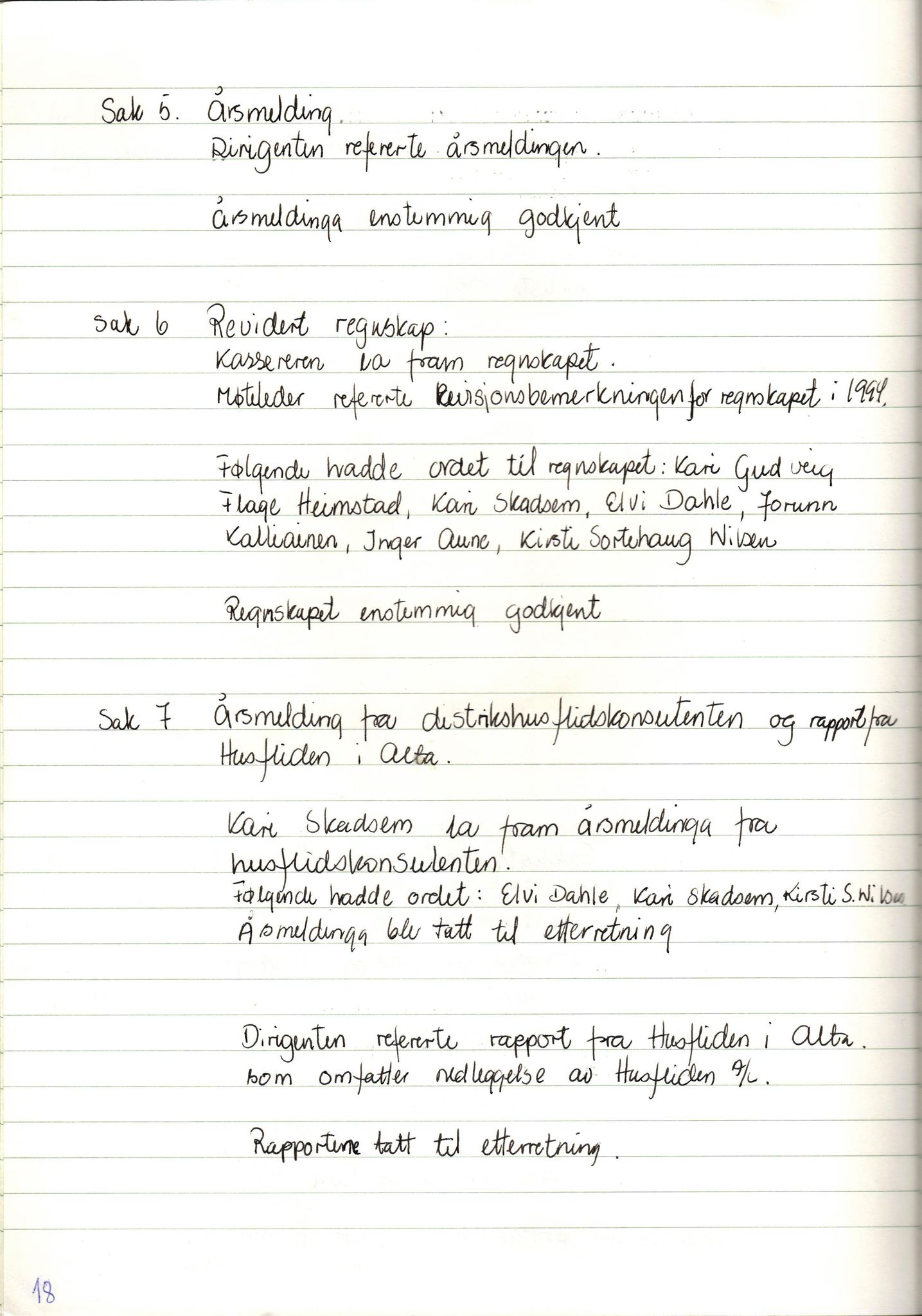 Finnmark Husflidslag, FMFB/A-1134/A/L0004: Møtebok, 1995-2000, p. 22