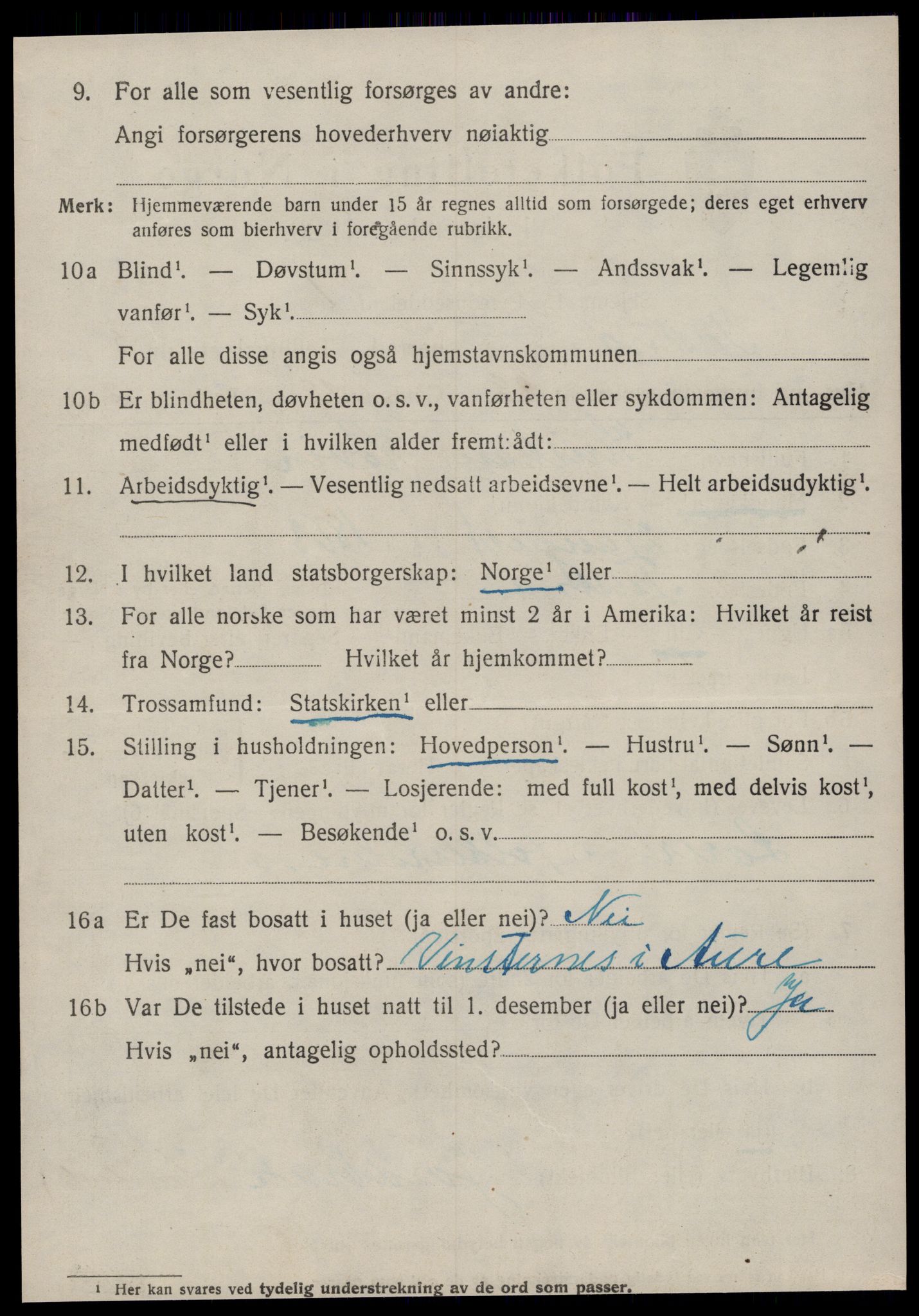 SAT, 1920 census for Tustna, 1920, p. 2678