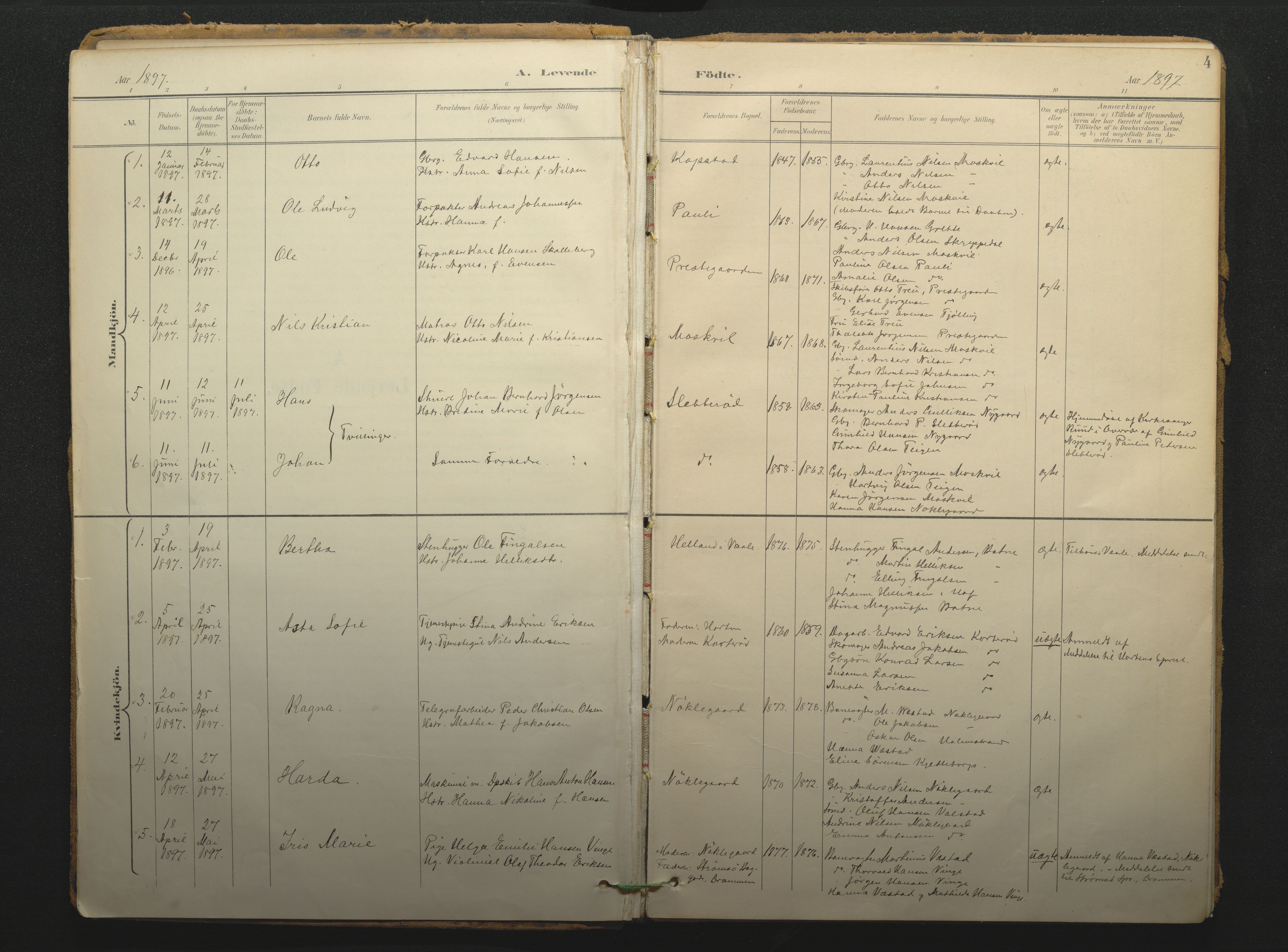 Borre kirkebøker, SAKO/A-338/F/Fc/L0003: Parish register (official) no. III 3, 1896-1919, p. 4