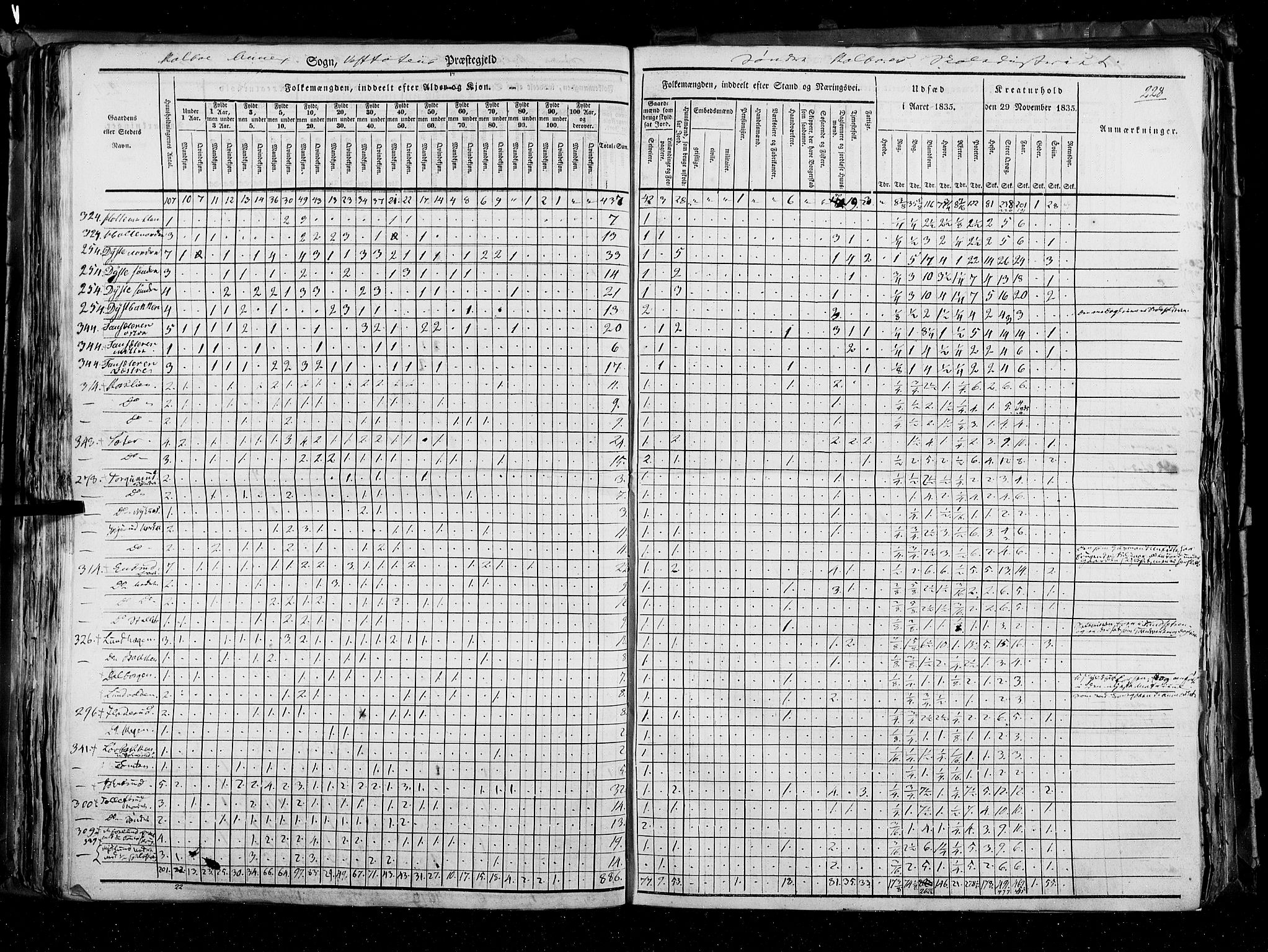 RA, Census 1835, vol. 3: Hedemarken amt og Kristians amt, 1835, p. 228