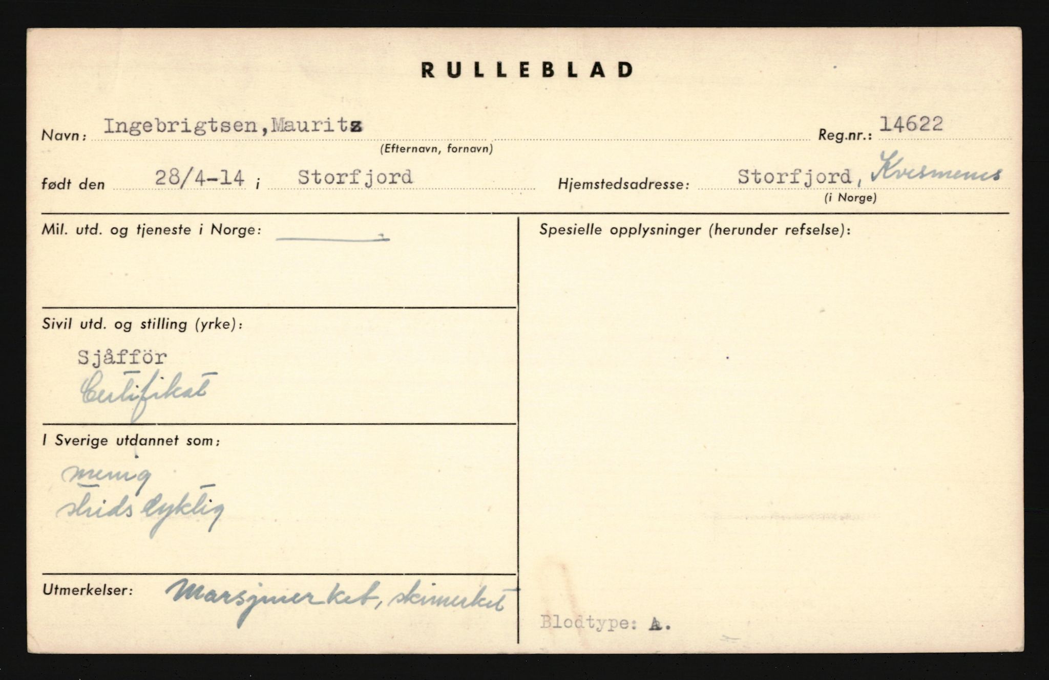 Forsvaret, Troms infanteriregiment nr. 16, AV/RA-RAFA-3146/P/Pa/L0019: Rulleblad for regimentets menige mannskaper, årsklasse 1935, 1935, p. 463