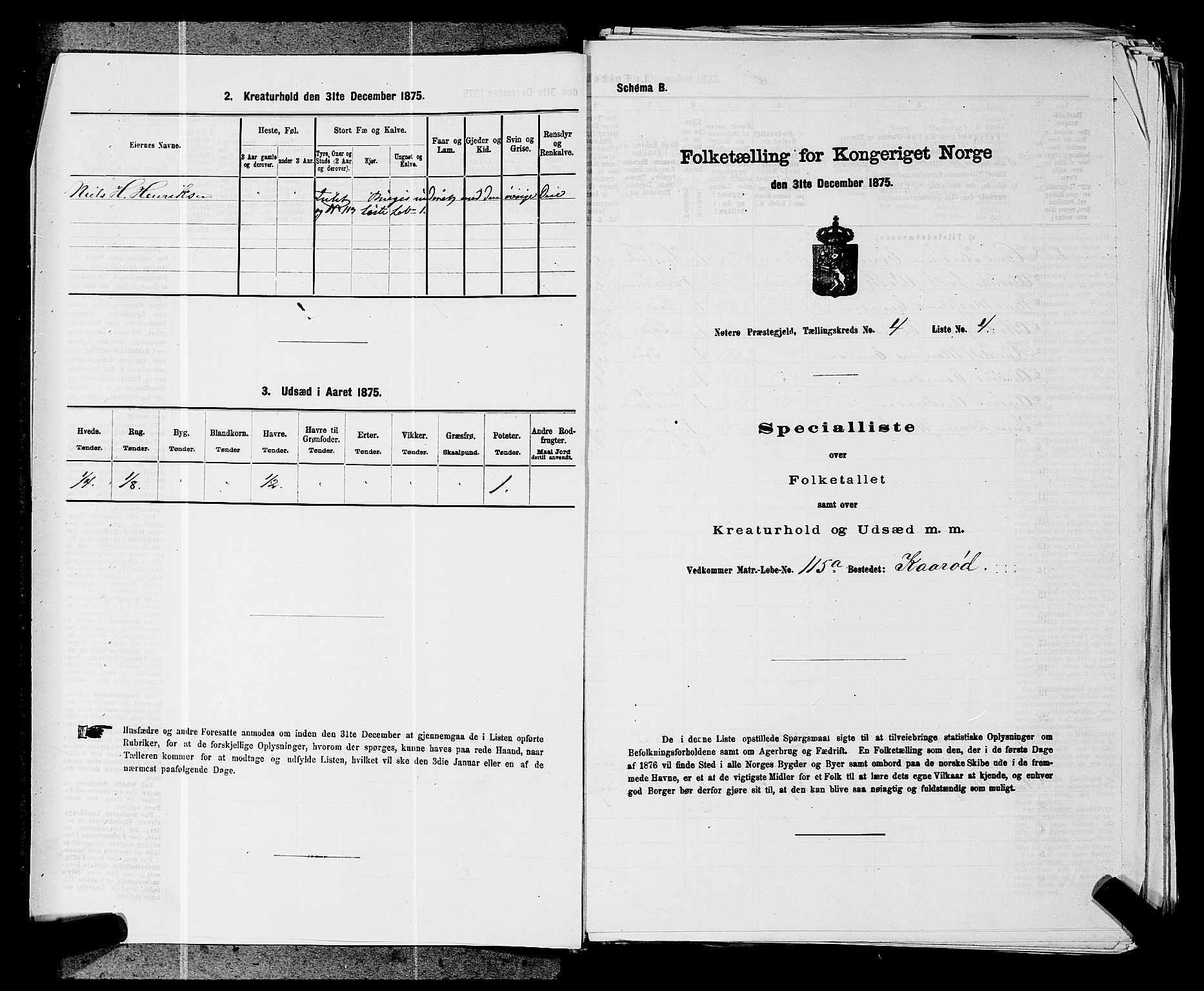 SAKO, 1875 census for 0722P Nøtterøy, 1875, p. 803