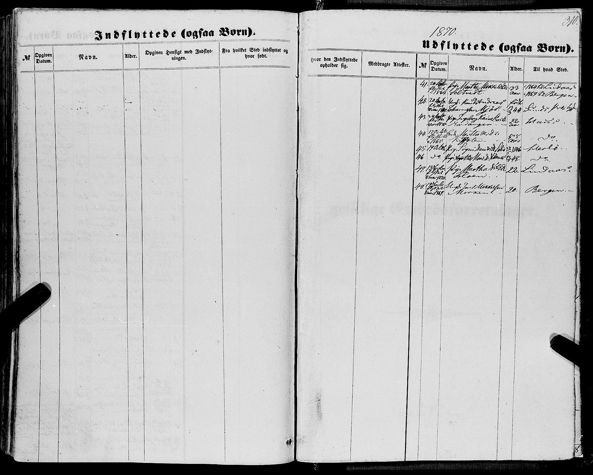 Manger sokneprestembete, AV/SAB-A-76801/H/Haa: Parish register (official) no. A 7, 1860-1870, p. 310