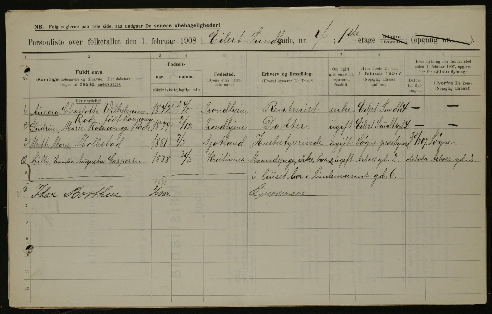 OBA, Municipal Census 1908 for Kristiania, 1908, p. 17348