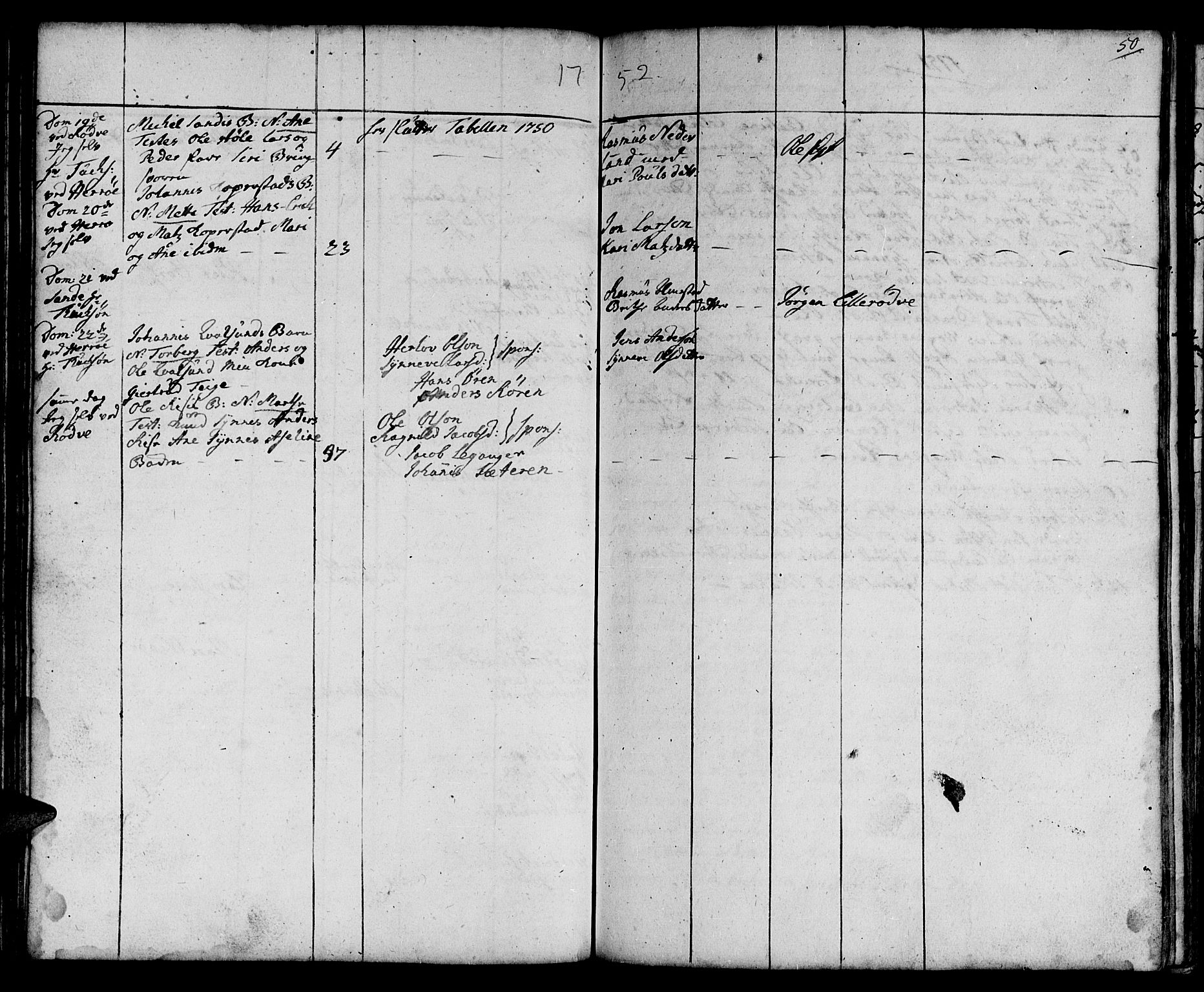 Ministerialprotokoller, klokkerbøker og fødselsregistre - Møre og Romsdal, AV/SAT-A-1454/507/L0066: Parish register (official) no. 507A01, 1731-1766, p. 50