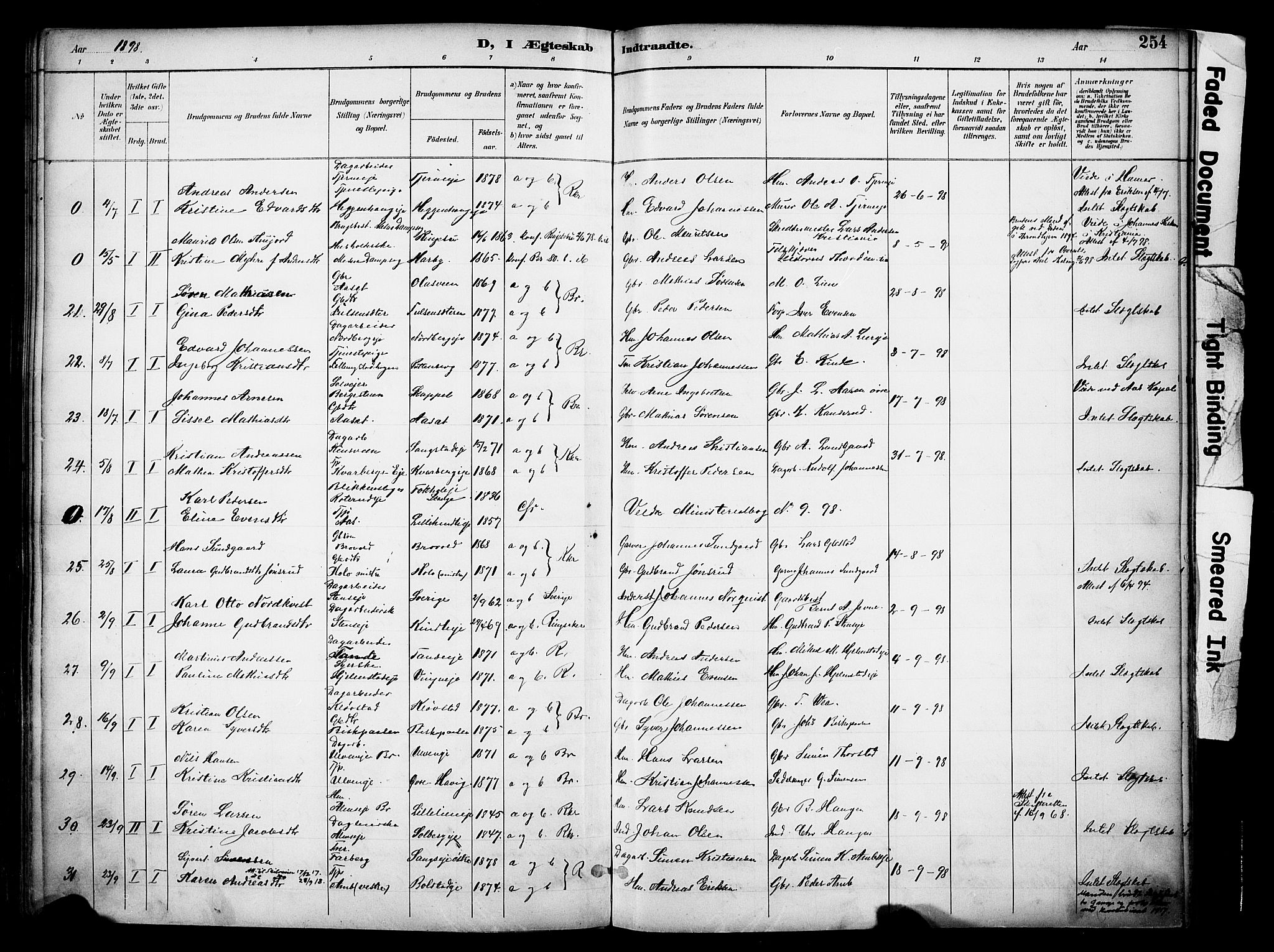 Ringsaker prestekontor, AV/SAH-PREST-014/K/Ka/L0017: Parish register (official) no. 17, 1891-1902, p. 254