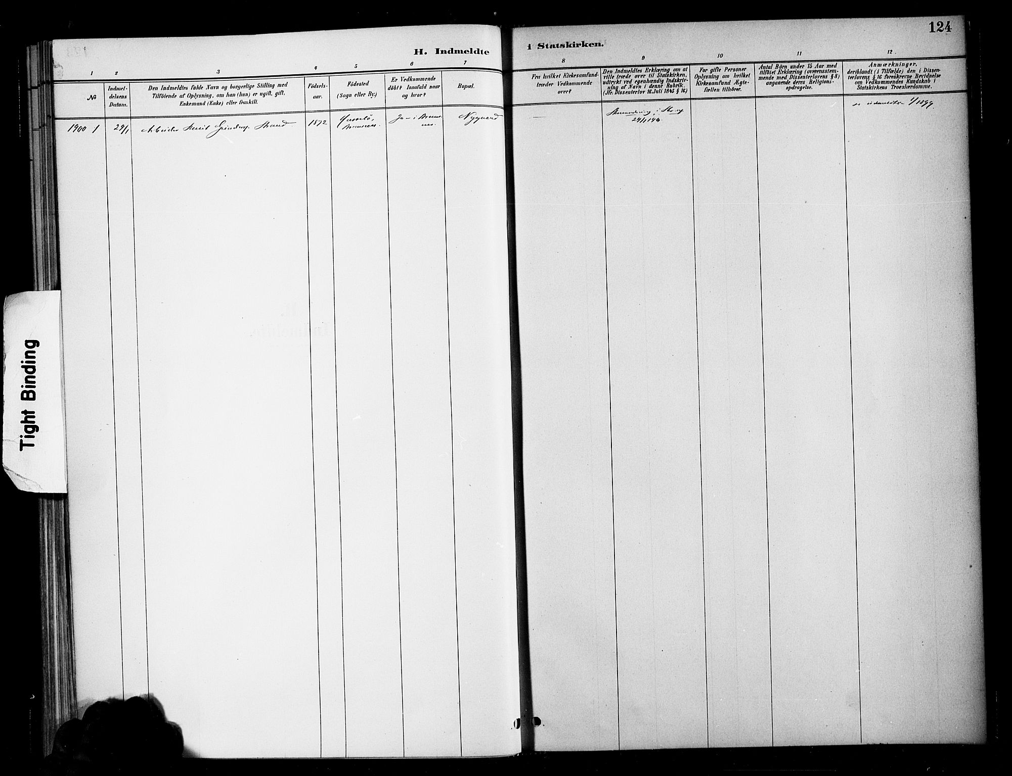 Ministerialprotokoller, klokkerbøker og fødselsregistre - Møre og Romsdal, AV/SAT-A-1454/568/L0809: Parish register (official) no. 568A13, 1884-1900, p. 124