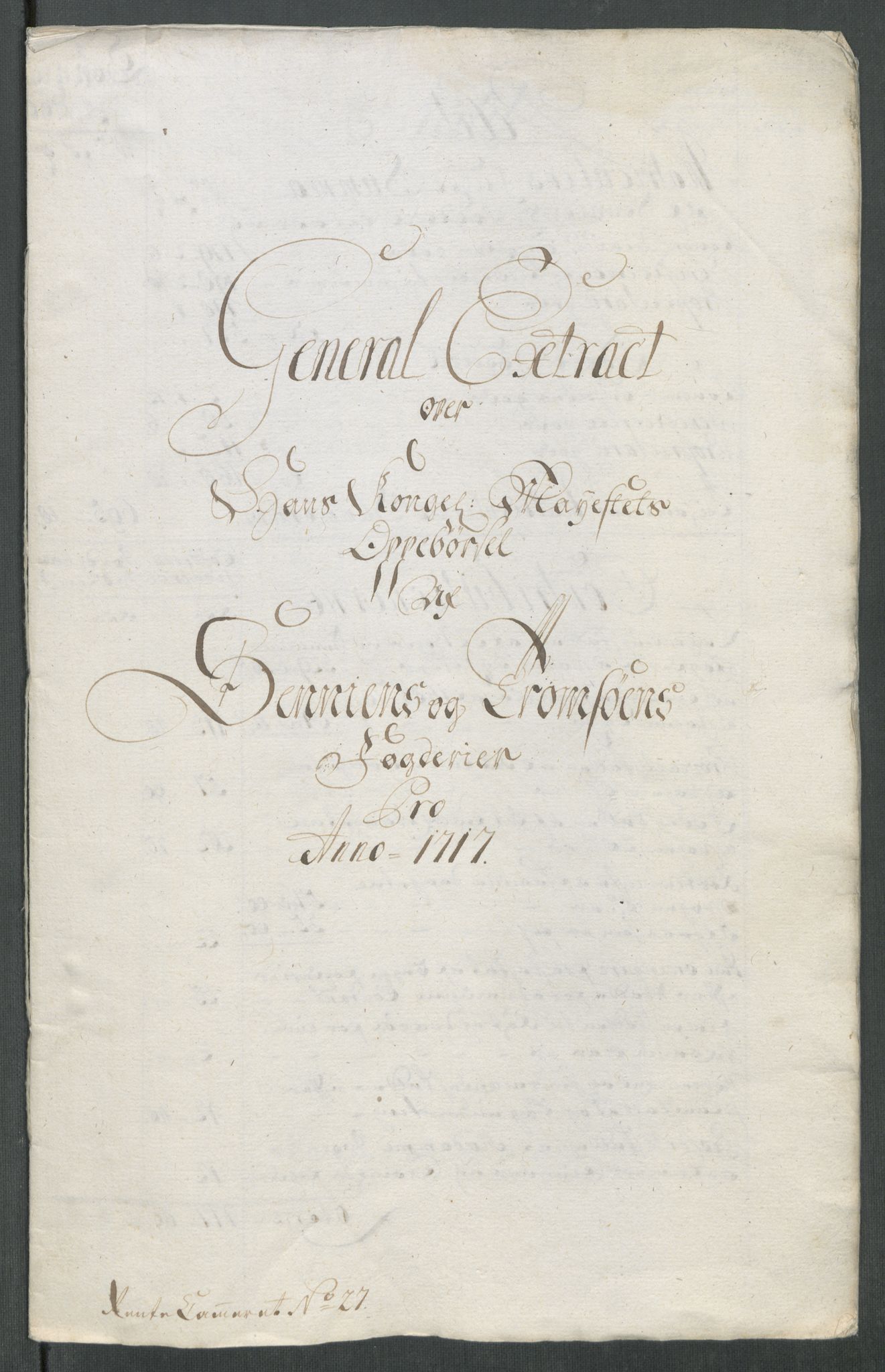 Rentekammeret inntil 1814, Reviderte regnskaper, Fogderegnskap, RA/EA-4092/R68/L4763: Fogderegnskap Senja og Troms, 1717, p. 12