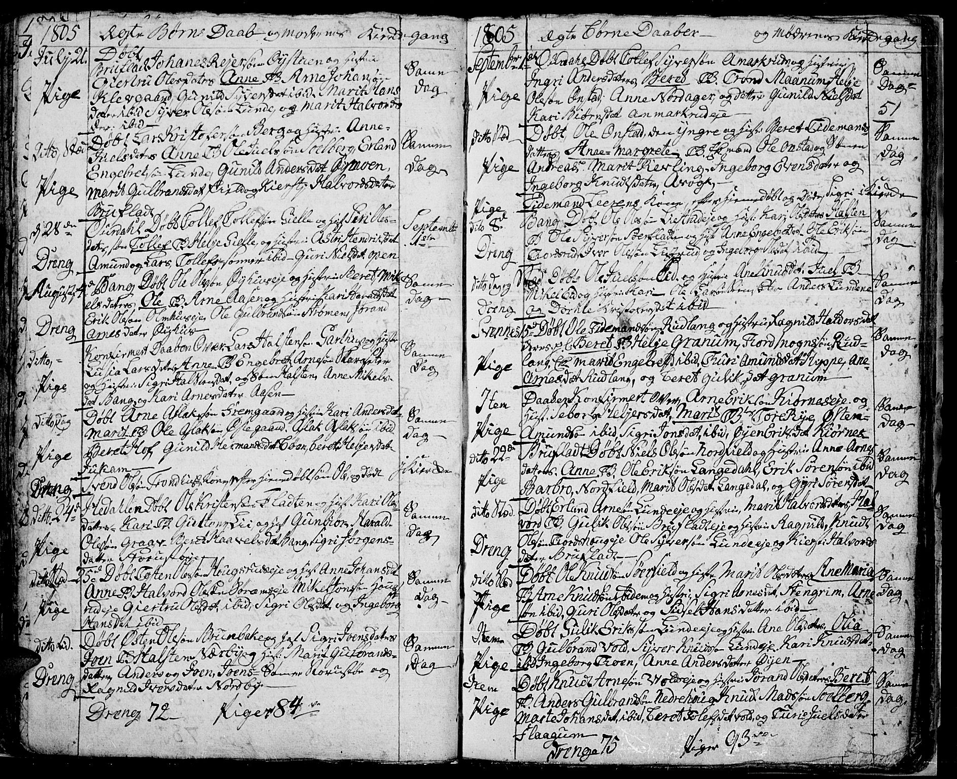 Aurdal prestekontor, AV/SAH-PREST-126/H/Ha/Haa/L0007: Parish register (official) no. 7, 1800-1808, p. 51