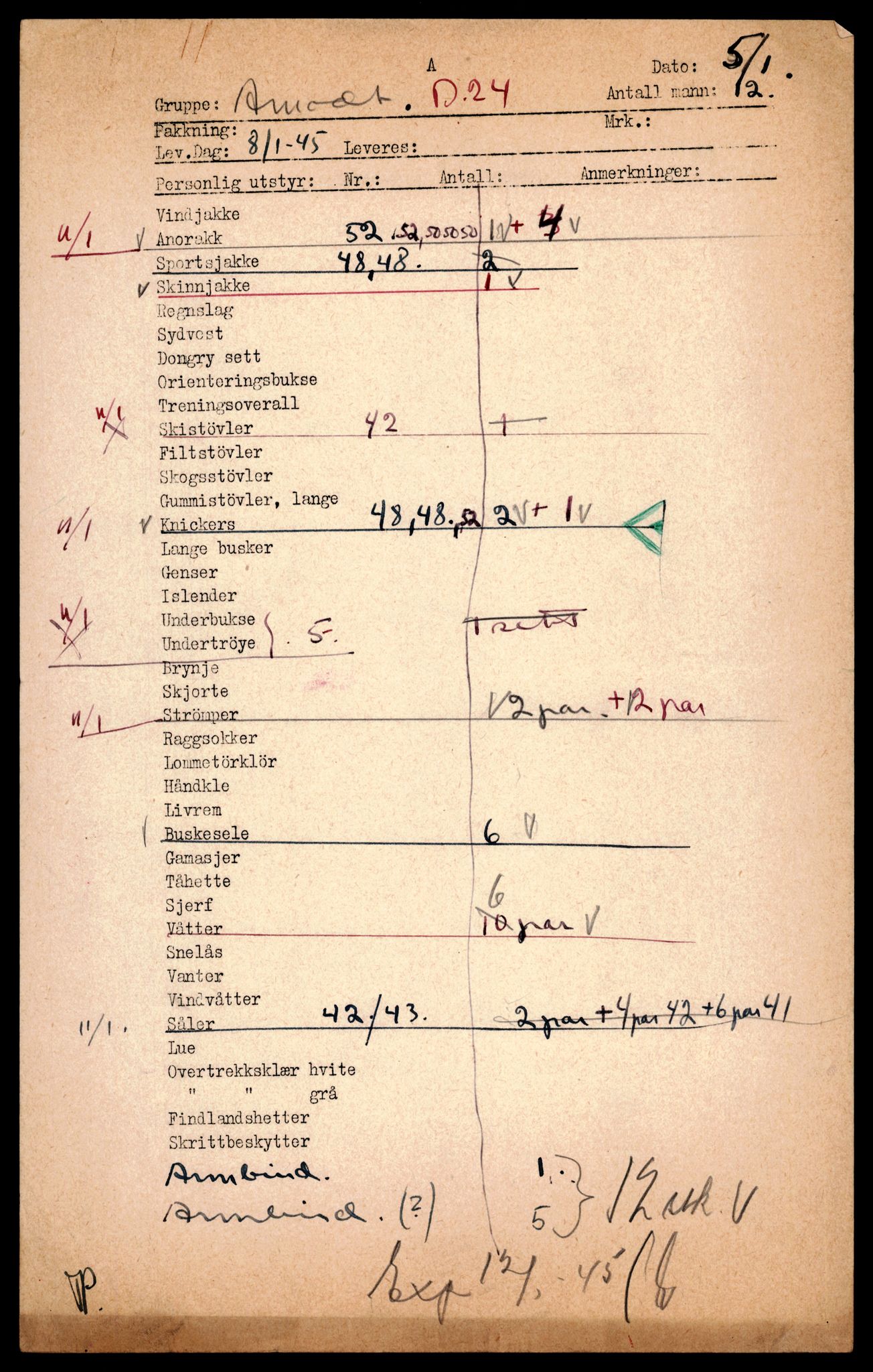 Forsvarets Overkommando. 2 kontor. Arkiv 11.4. Spredte tyske arkivsaker, AV/RA-RAFA-7031/D/Dar/Darc/L0019: FO.II, 1945, p. 7