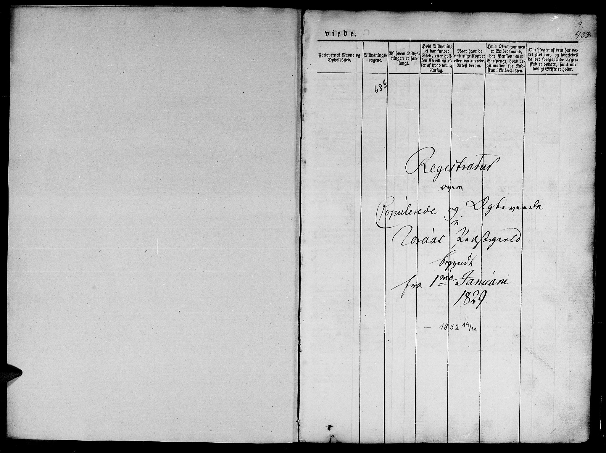 Ministerialprotokoller, klokkerbøker og fødselsregistre - Sør-Trøndelag, SAT/A-1456/681/L0939: Parish register (copy) no. 681C03, 1829-1855, p. 433