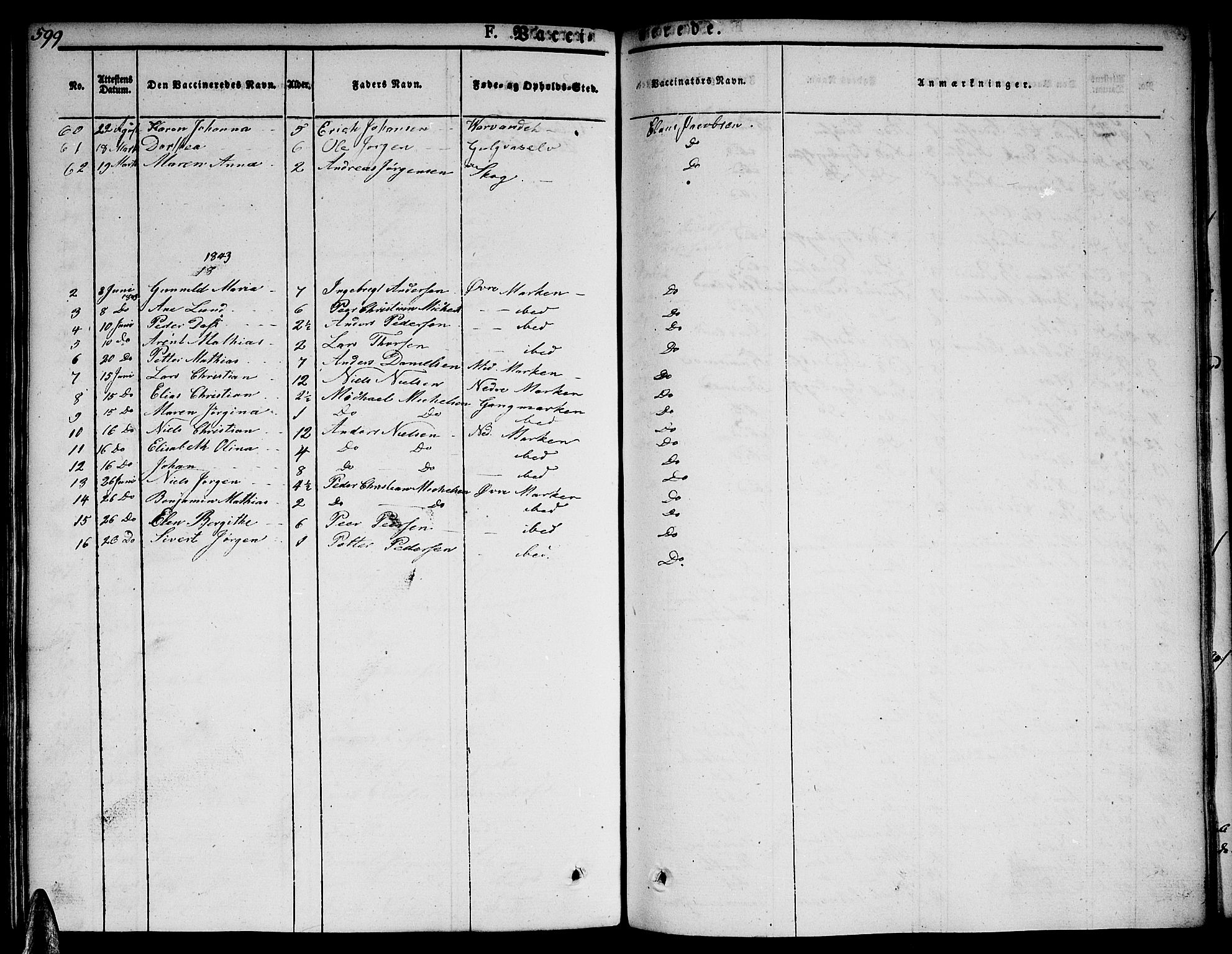 Ministerialprotokoller, klokkerbøker og fødselsregistre - Nordland, AV/SAT-A-1459/820/L0290: Parish register (official) no. 820A11, 1826-1845, p. 599