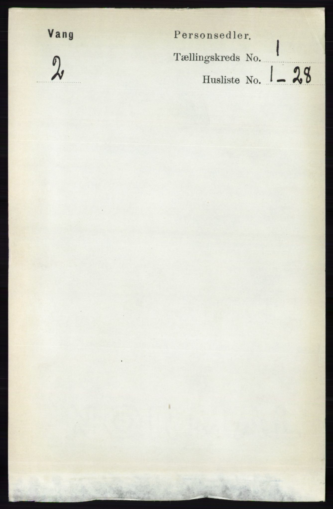 RA, 1891 census for 0414 Vang, 1891, p. 171