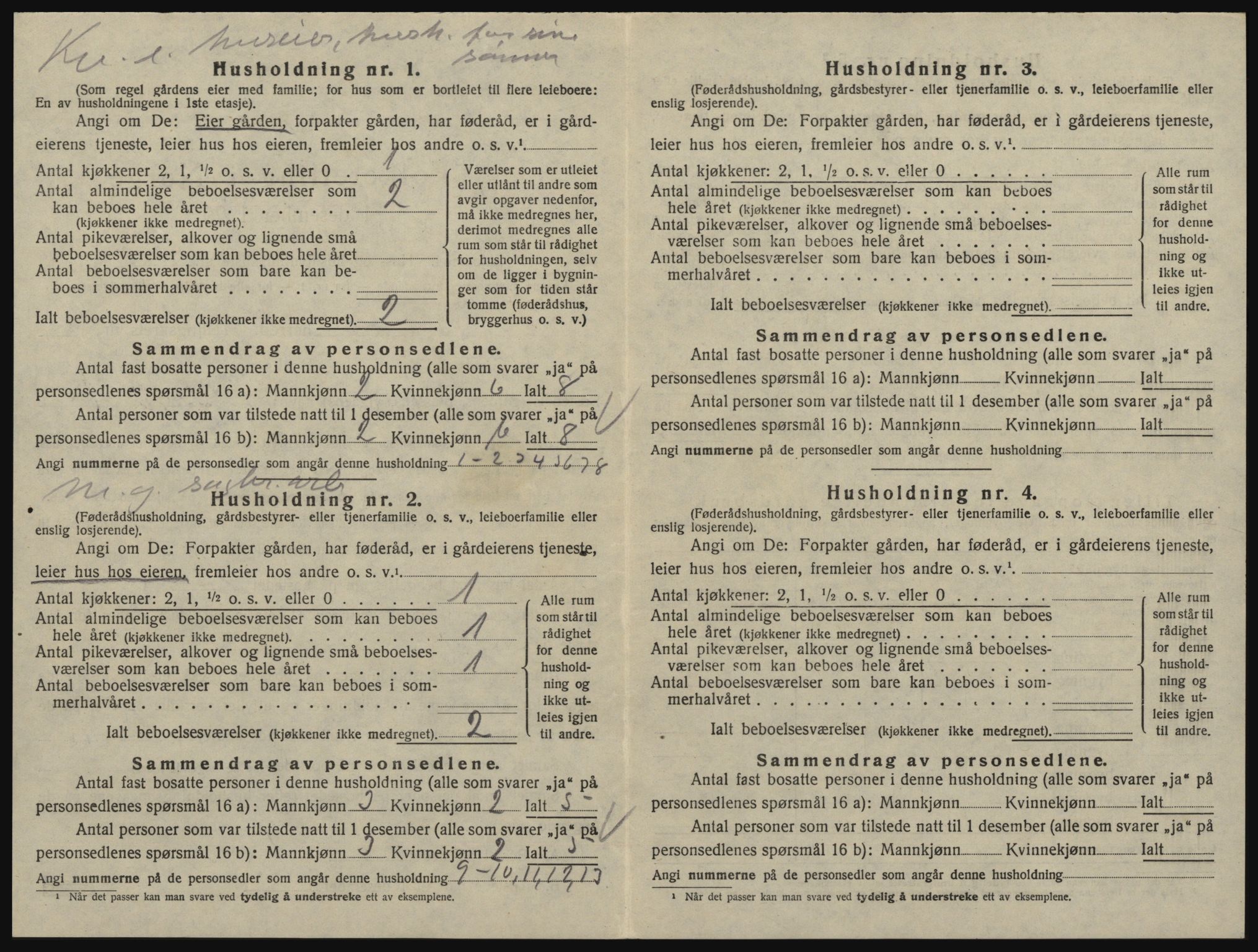 SAO, 1920 census for Glemmen, 1920, p. 298