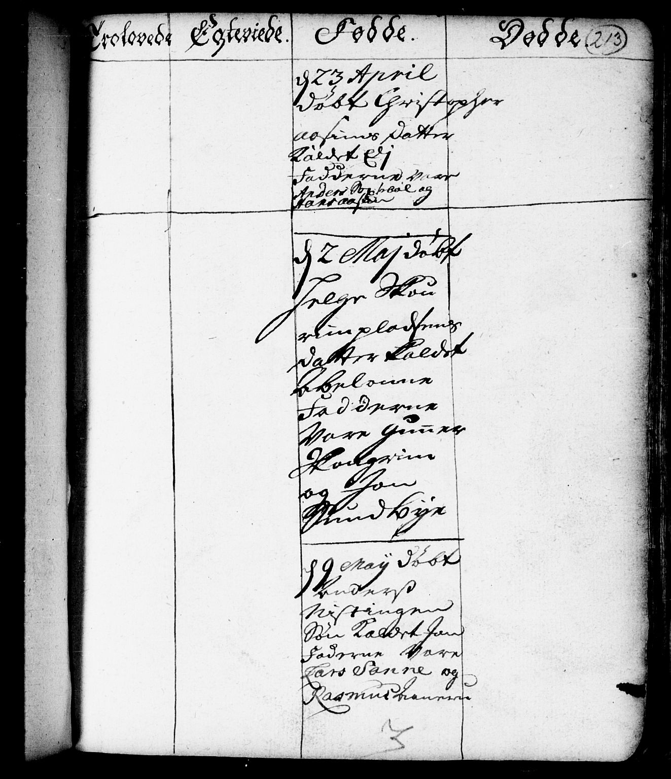 Spydeberg prestekontor Kirkebøker, AV/SAO-A-10924/F/Fa/L0001: Parish register (official) no. I 1, 1696-1738, p. 213