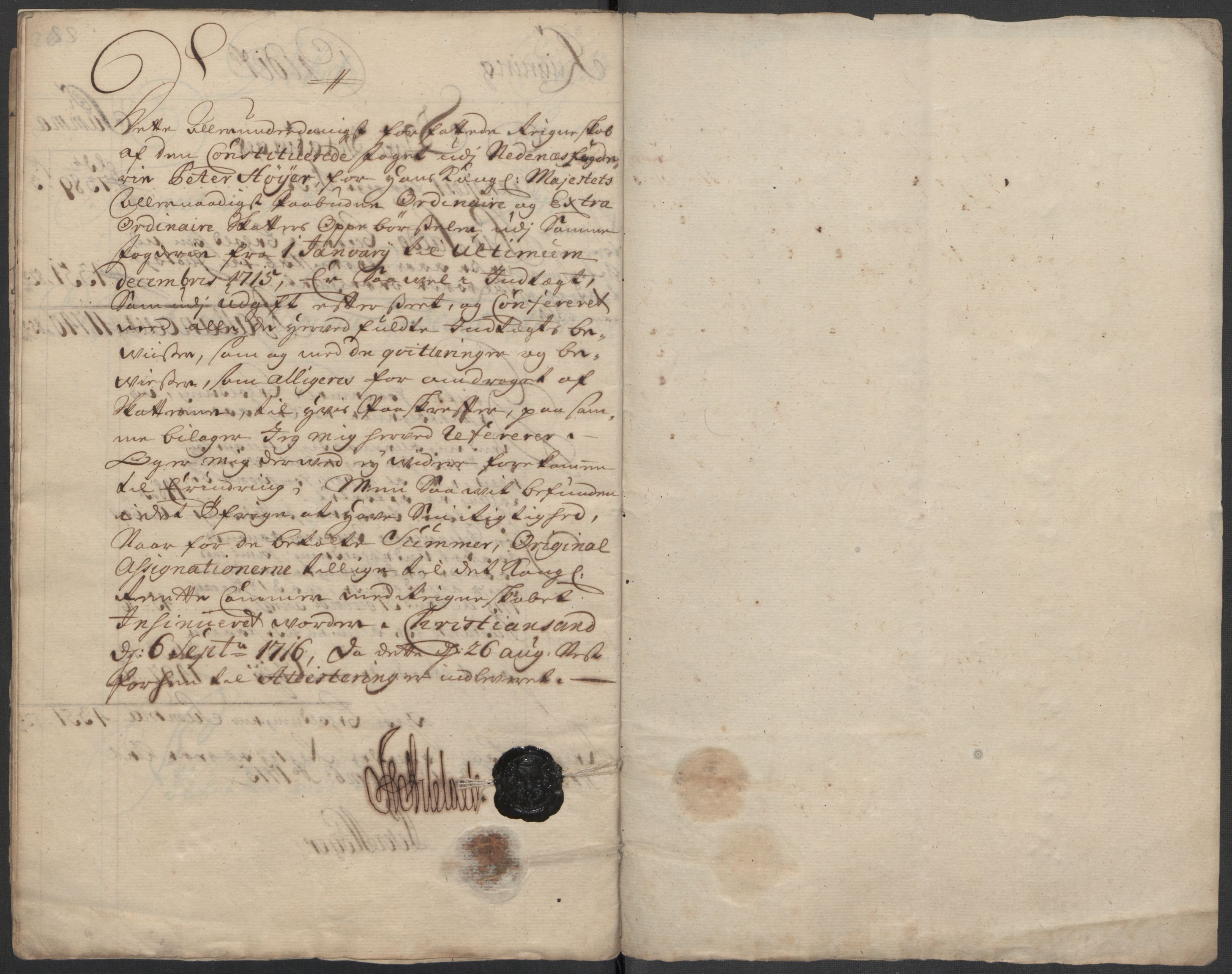 Rentekammeret inntil 1814, Reviderte regnskaper, Fogderegnskap, AV/RA-EA-4092/R39/L2323: Fogderegnskap Nedenes, 1715, p. 15