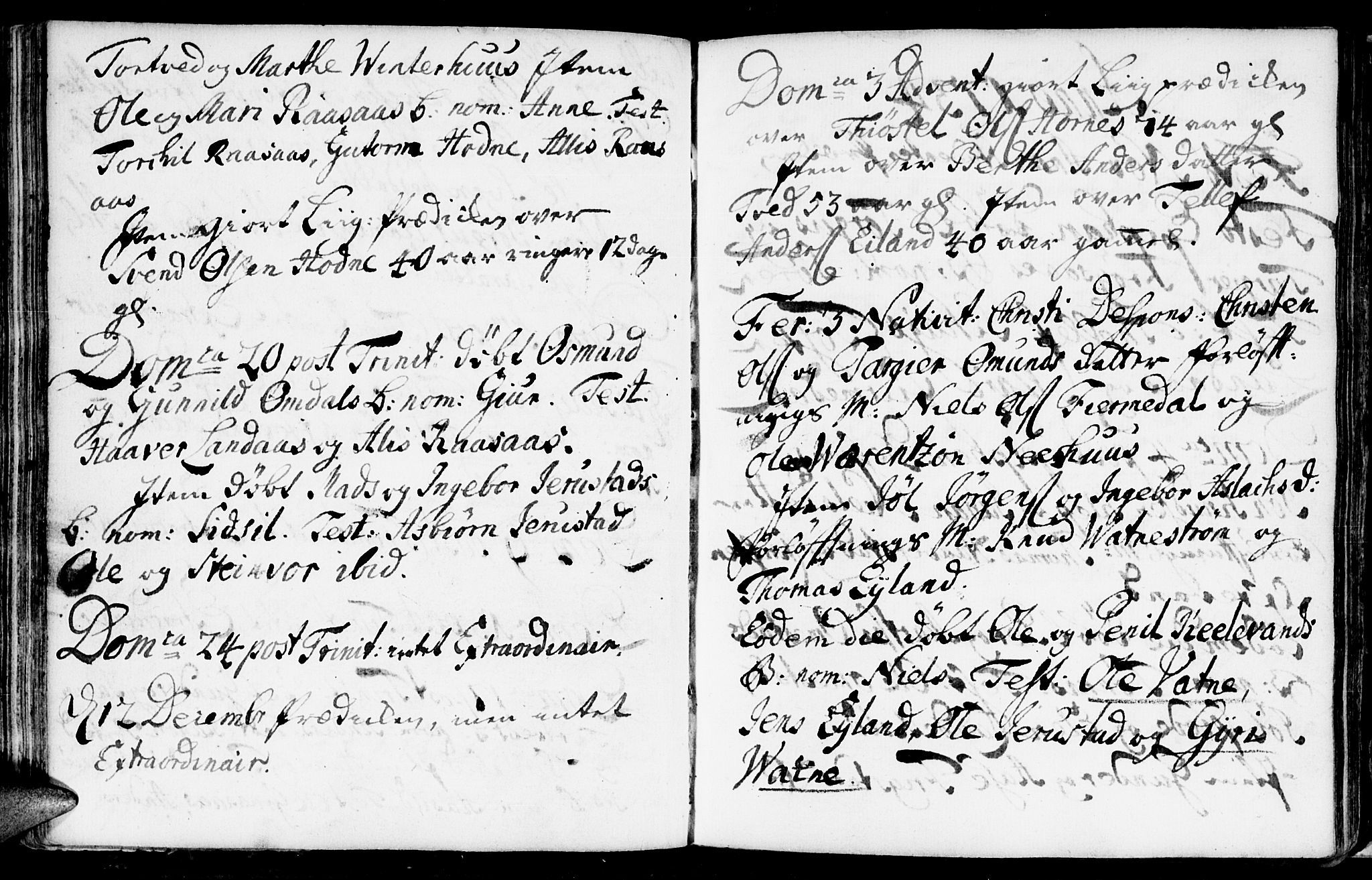 Evje sokneprestkontor, AV/SAK-1111-0008/F/Fa/Fac/L0001: Parish register (official) no. A 1, 1705-1764, p. 157-158