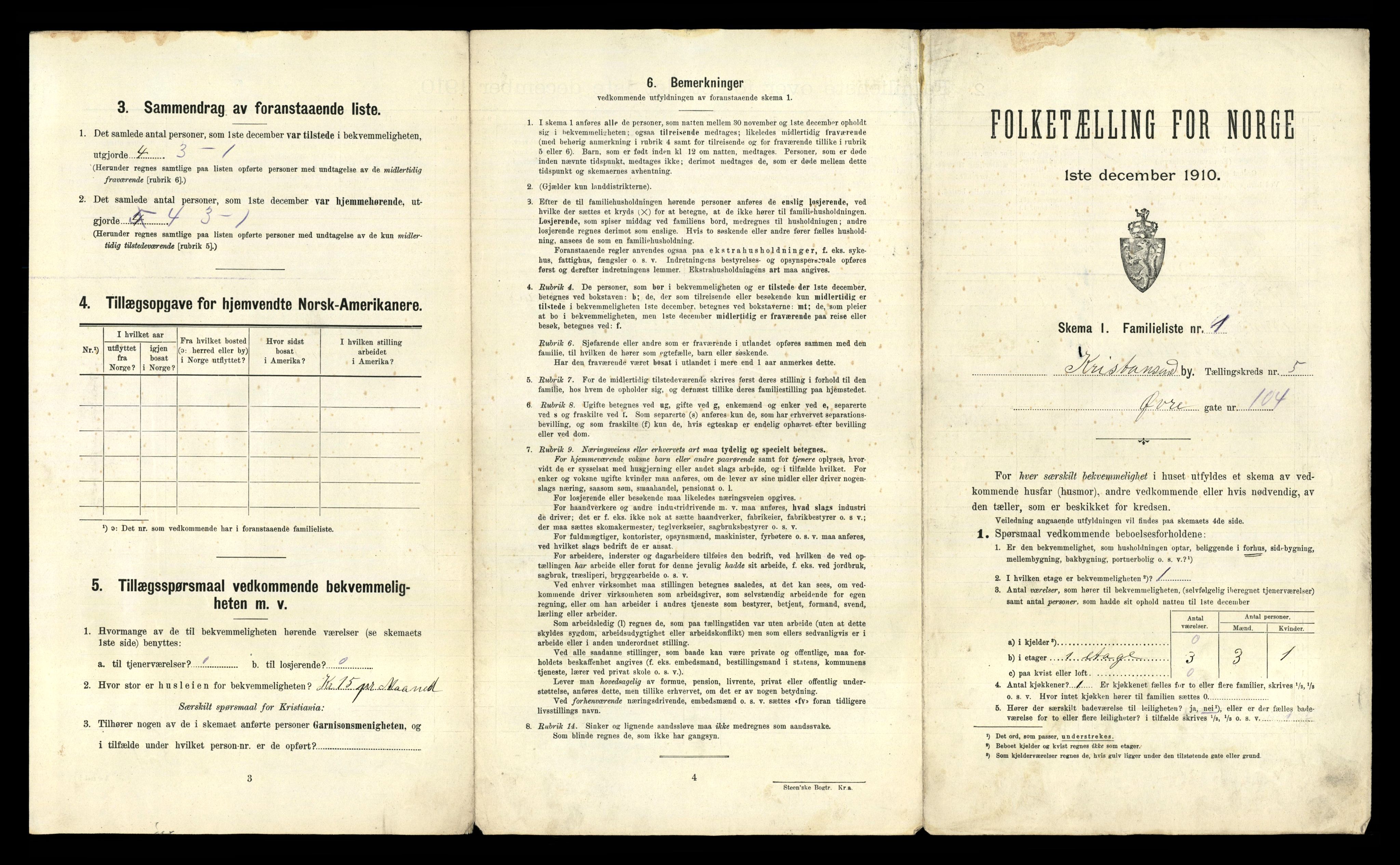 RA, 1910 census for Kristiansund, 1910, p. 979