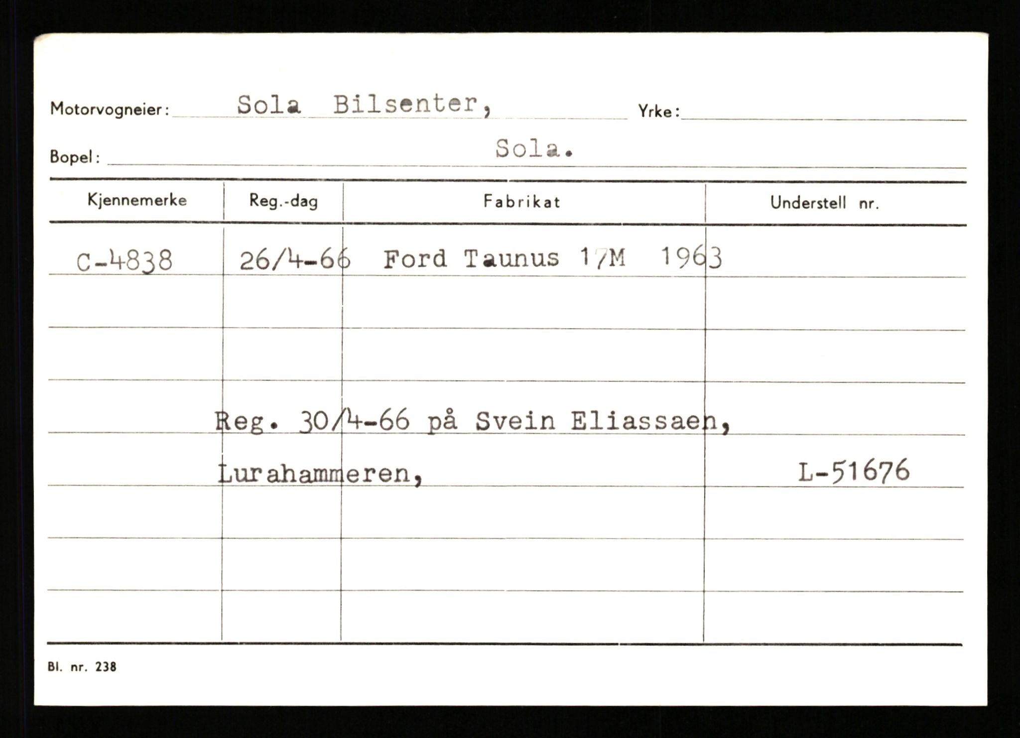 Stavanger trafikkstasjon, AV/SAST-A-101942/0/G/L0001: Registreringsnummer: 0 - 5782, 1930-1971, p. 2867