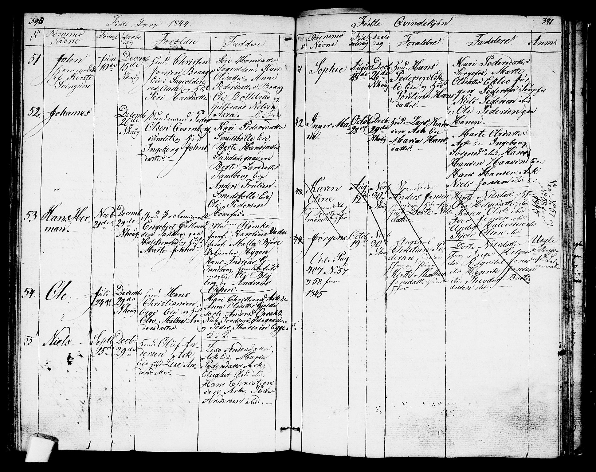 Norderhov kirkebøker, AV/SAKO-A-237/G/Ga/L0004: Parish register (copy) no. I 4, 1824-1849, p. 390-391