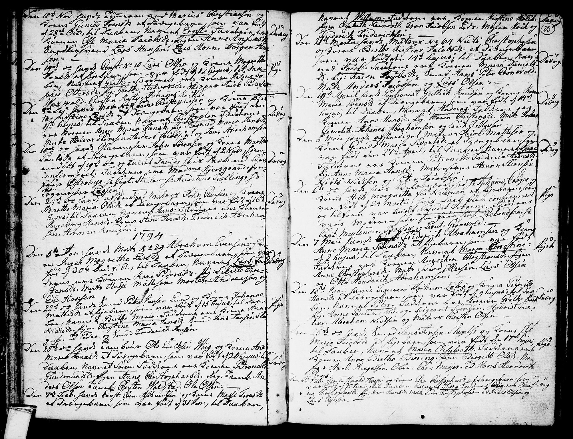 Stavern kirkebøker, SAKO/A-318/F/Fa/L0002: Parish register (official) no. 2, 1783-1809, p. 23