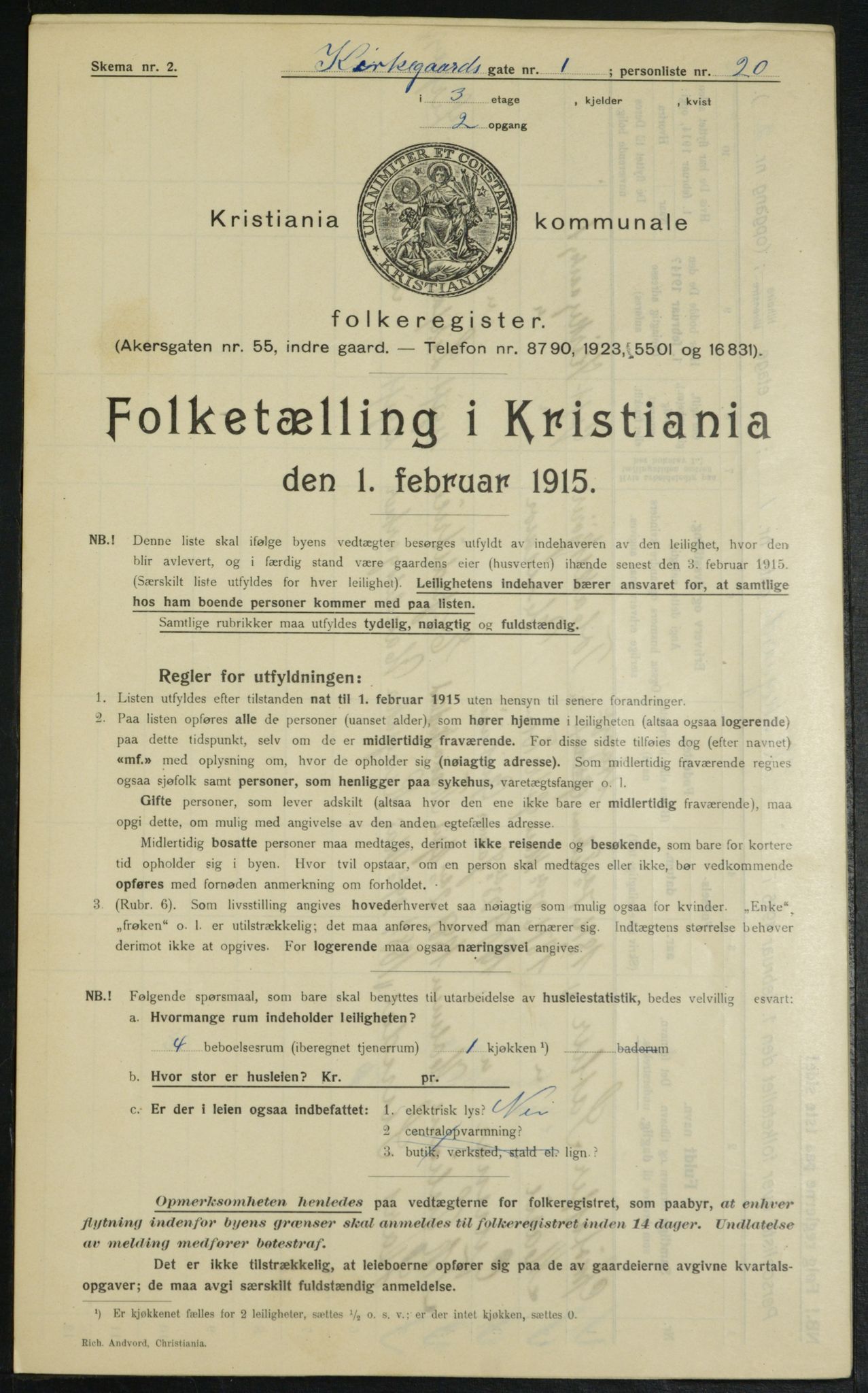 OBA, Municipal Census 1915 for Kristiania, 1915, p. 49552