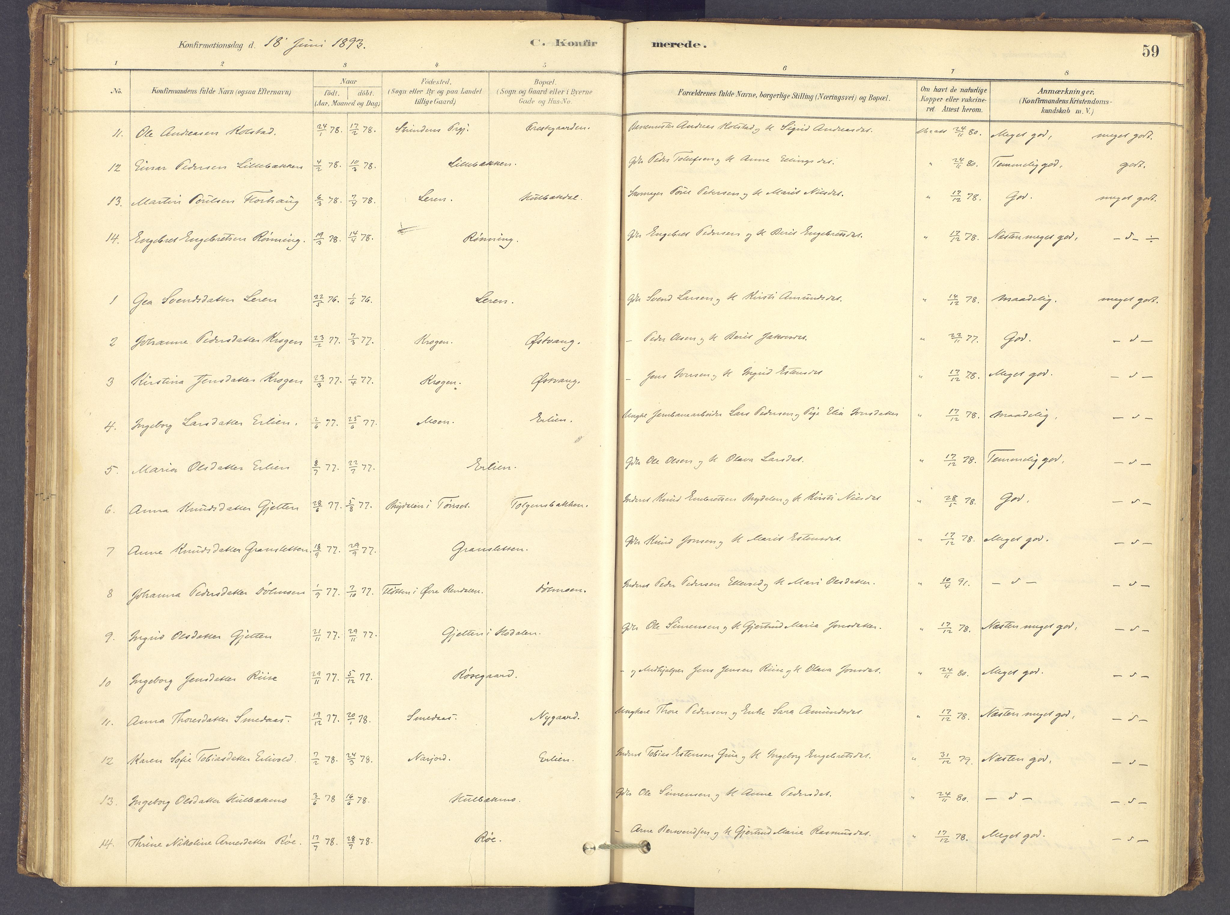 Tolga prestekontor, SAH/PREST-062/K/L0012: Parish register (official) no. 12, 1877-1925, p. 59