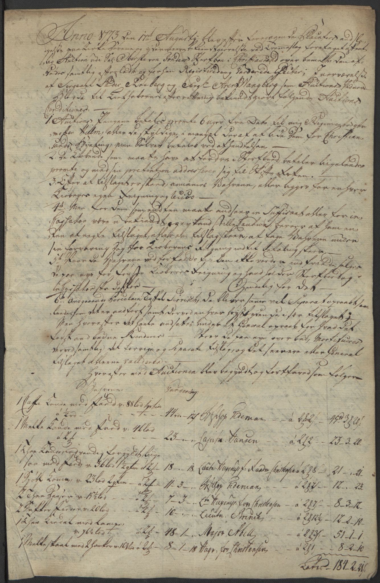 Forsvaret, Generalauditøren, RA/RAFA-1772/F/Fj/Fja/L0036: --, 1731-1822, p. 441