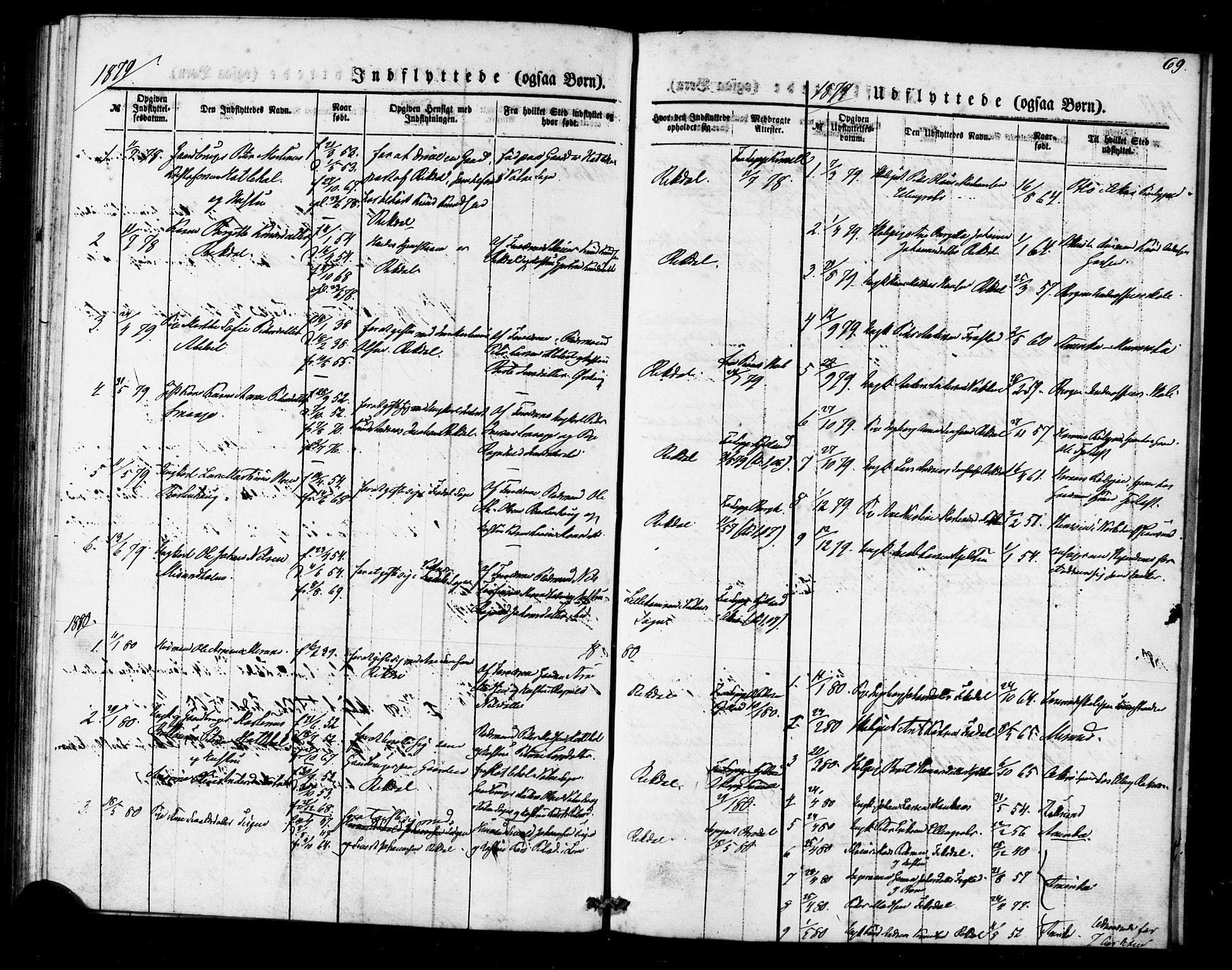 Ministerialprotokoller, klokkerbøker og fødselsregistre - Møre og Romsdal, AV/SAT-A-1454/540/L0540: Parish register (official) no. 540A01, 1872-1883, p. 69