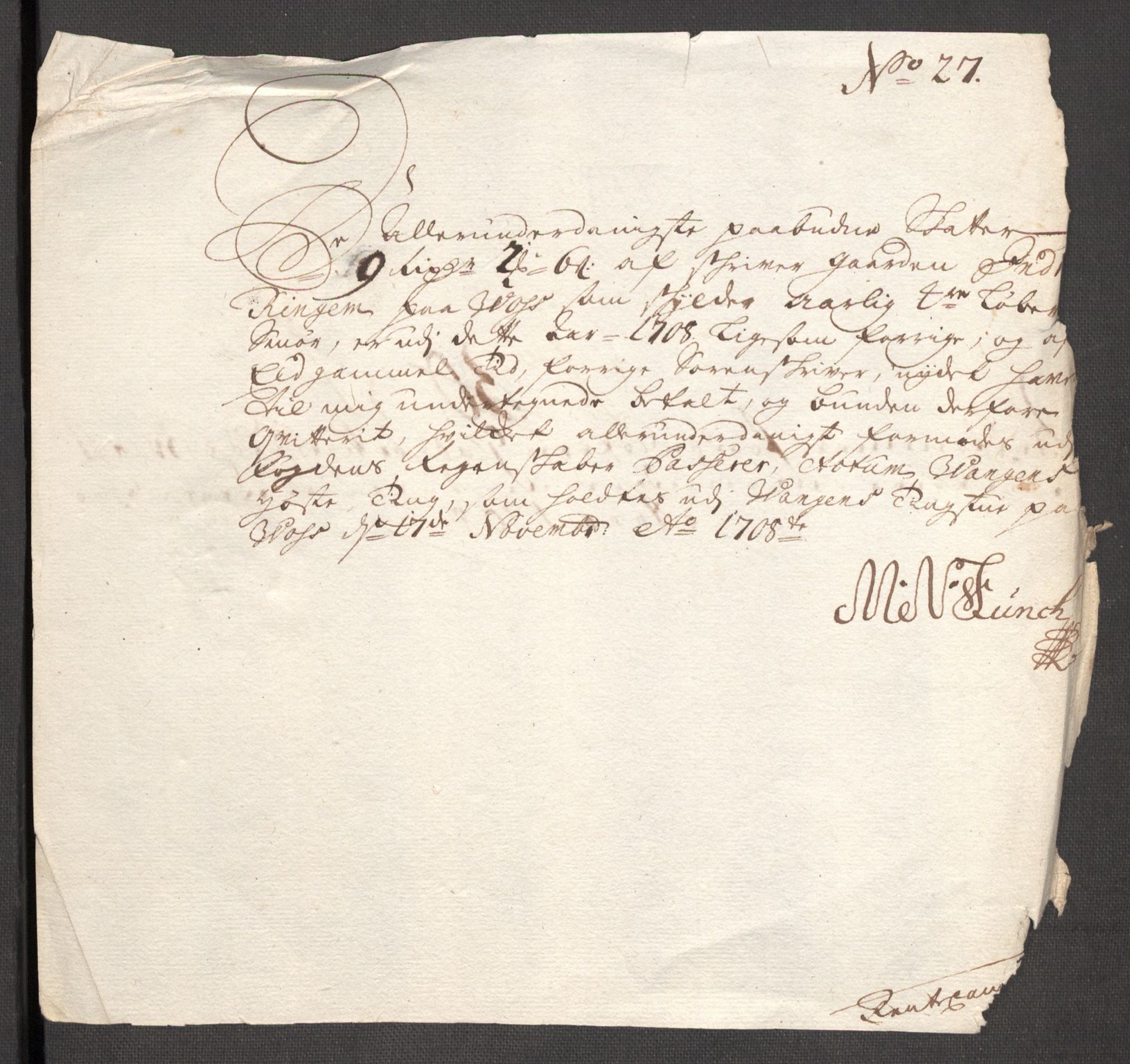 Rentekammeret inntil 1814, Reviderte regnskaper, Fogderegnskap, RA/EA-4092/R51/L3189: Fogderegnskap Nordhordland og Voss, 1708, p. 382