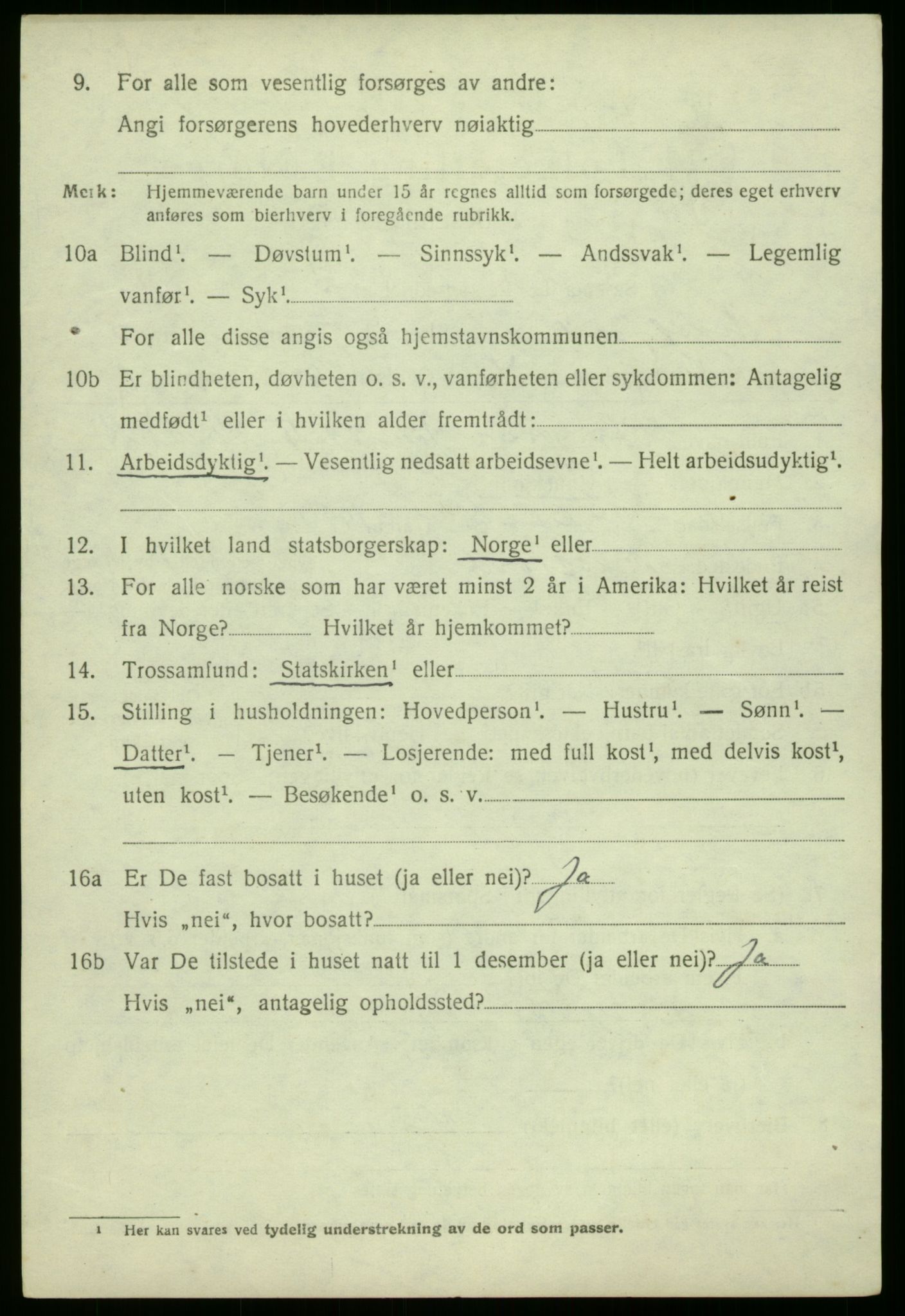 SAB, 1920 census for Masfjorden, 1920, p. 2140