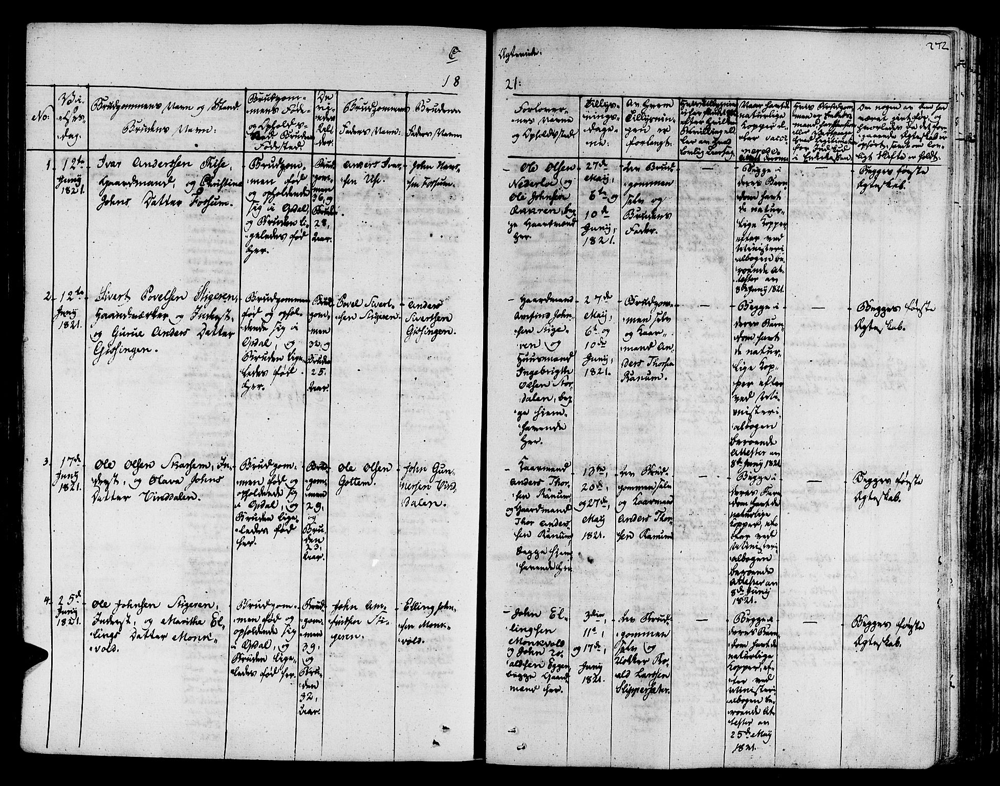 Ministerialprotokoller, klokkerbøker og fødselsregistre - Sør-Trøndelag, SAT/A-1456/678/L0897: Parish register (official) no. 678A06-07, 1821-1847, p. 272