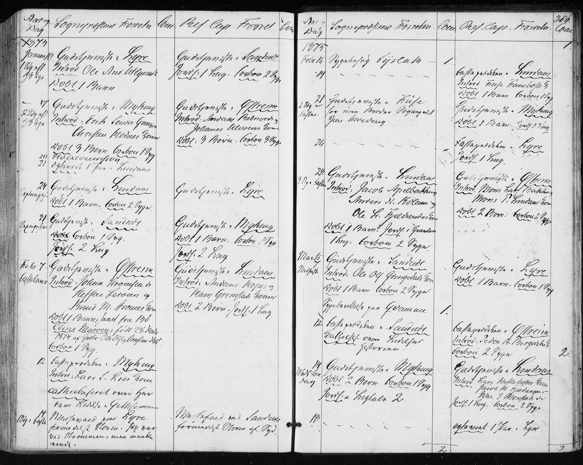 Lindås Sokneprestembete, AV/SAB-A-76701/H/Haa/Haaa/L0016: Parish register (official) no. A 16, 1863-1875, p. 386