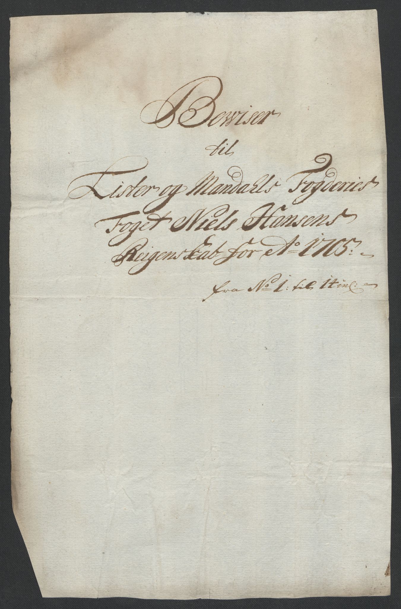 Rentekammeret inntil 1814, Reviderte regnskaper, Fogderegnskap, AV/RA-EA-4092/R43/L2551: Fogderegnskap Lista og Mandal, 1705-1709, p. 34