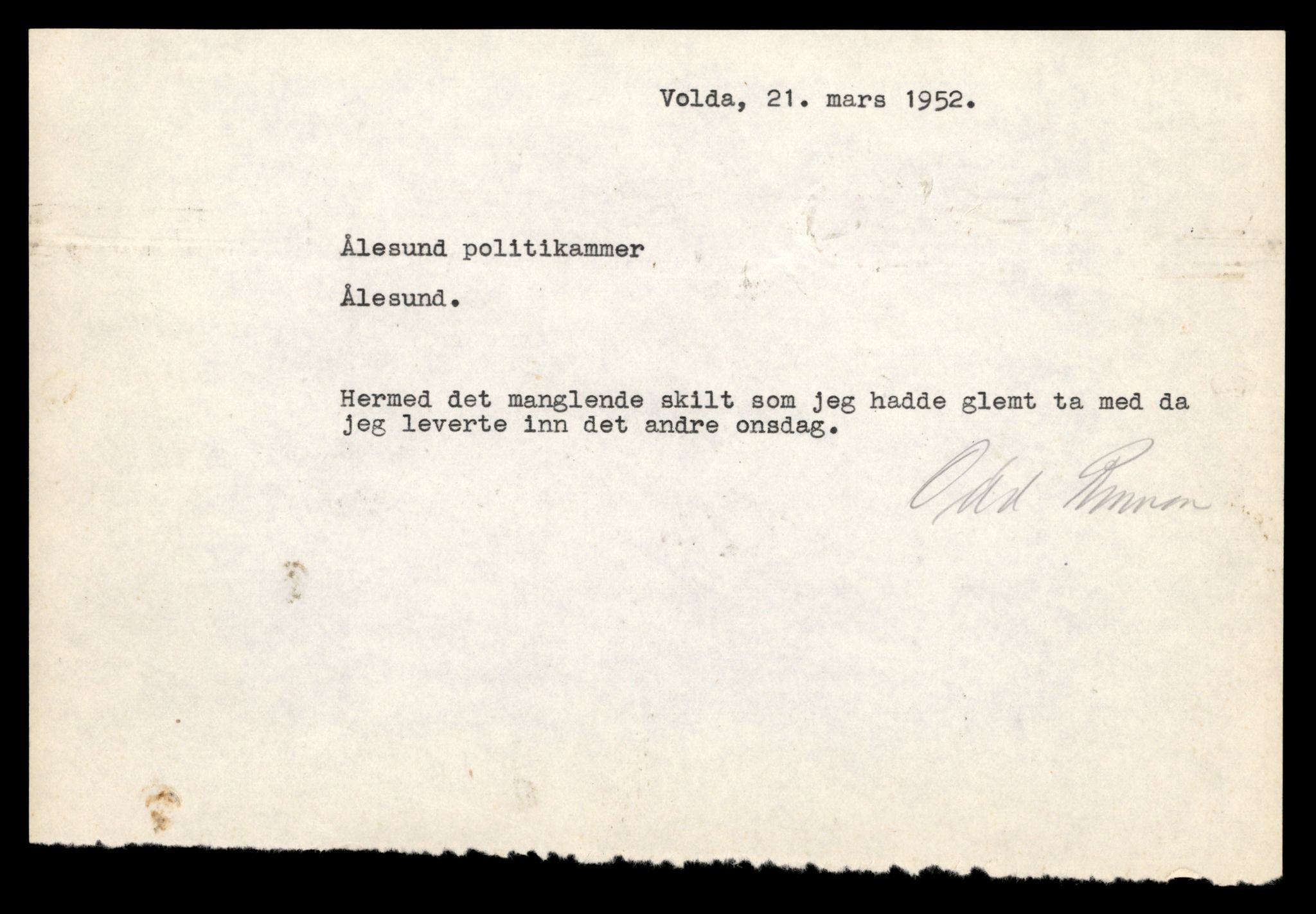 Møre og Romsdal vegkontor - Ålesund trafikkstasjon, SAT/A-4099/F/Fe/L0003: Registreringskort for kjøretøy T 232 - T 340, 1927-1998, p. 1061