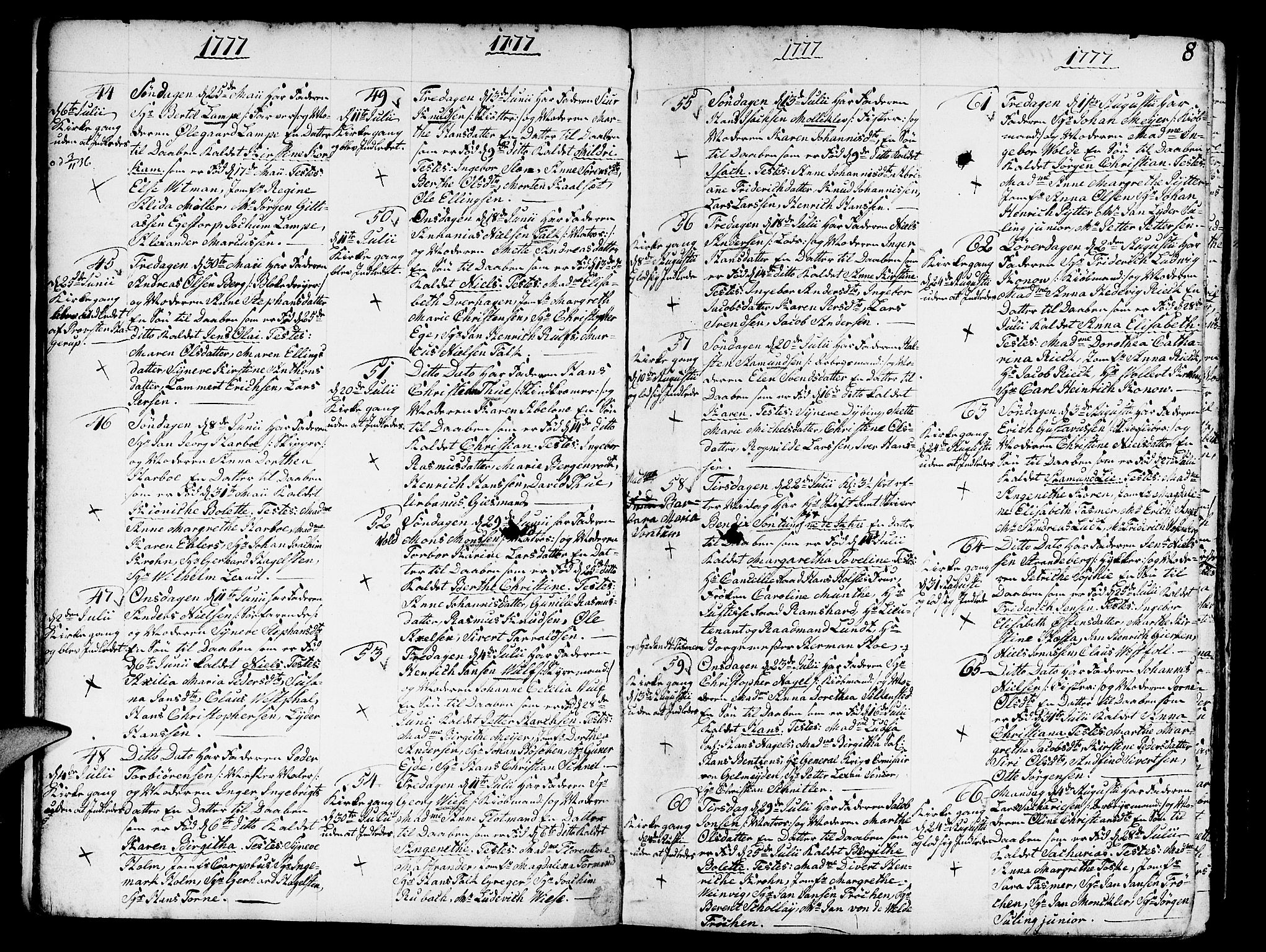 Nykirken Sokneprestembete, SAB/A-77101/H/Haa/L0005: Parish register (official) no. A 5, 1775-1808, p. 8