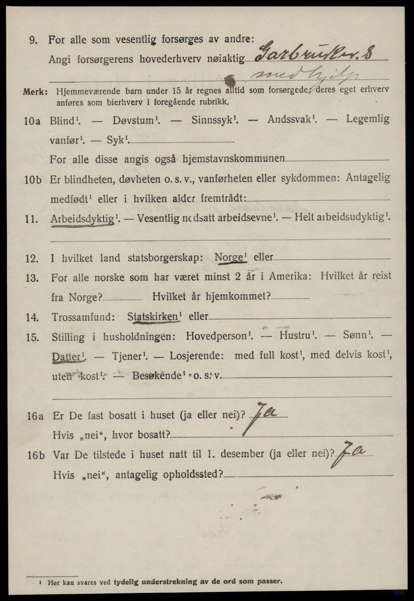 SAT, 1920 census for Hareid, 1920, p. 1694