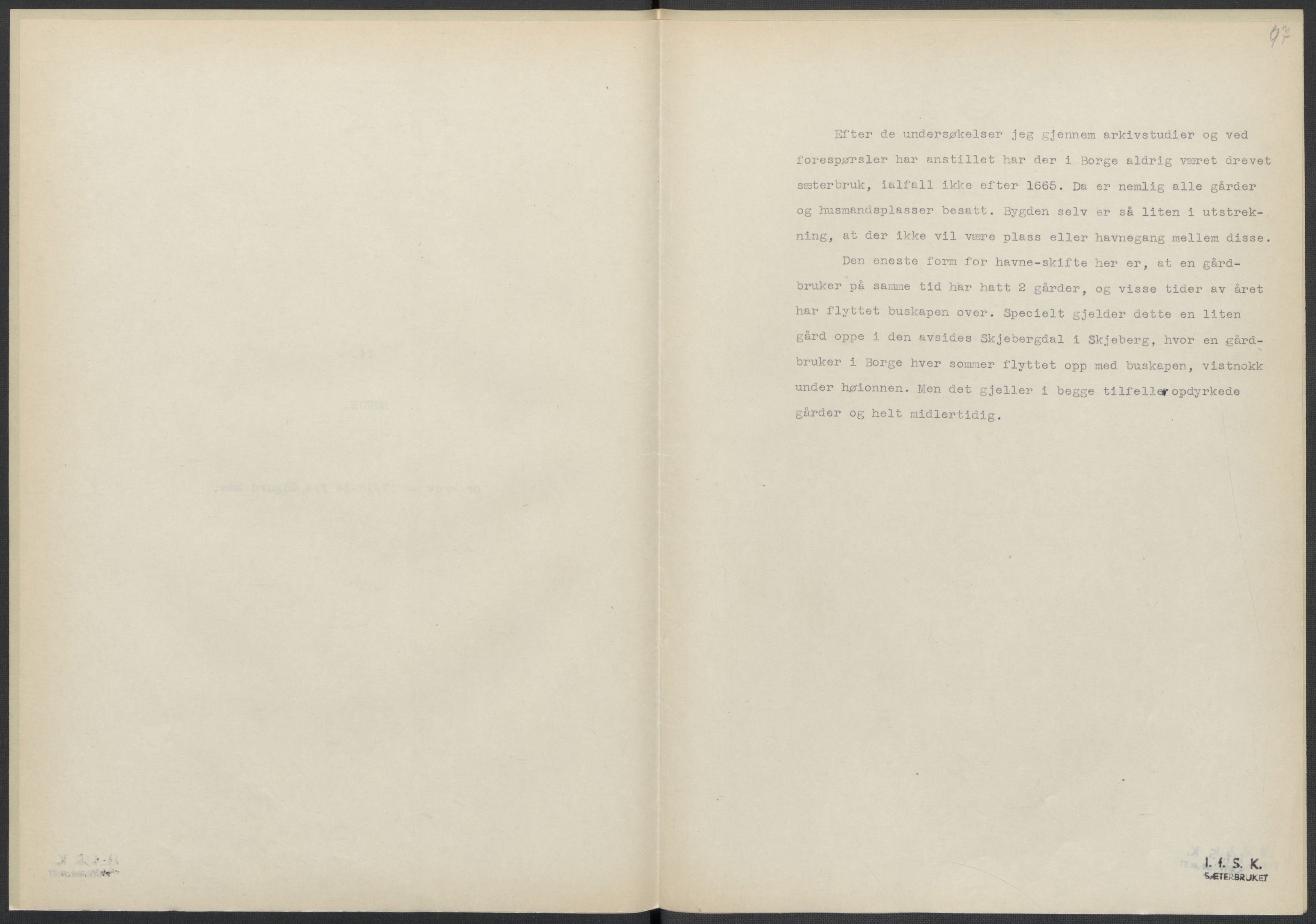 Instituttet for sammenlignende kulturforskning, RA/PA-0424/F/Fc/L0002/0001: Eske B2: / Østfold (perm I), 1932-1935, p. 97