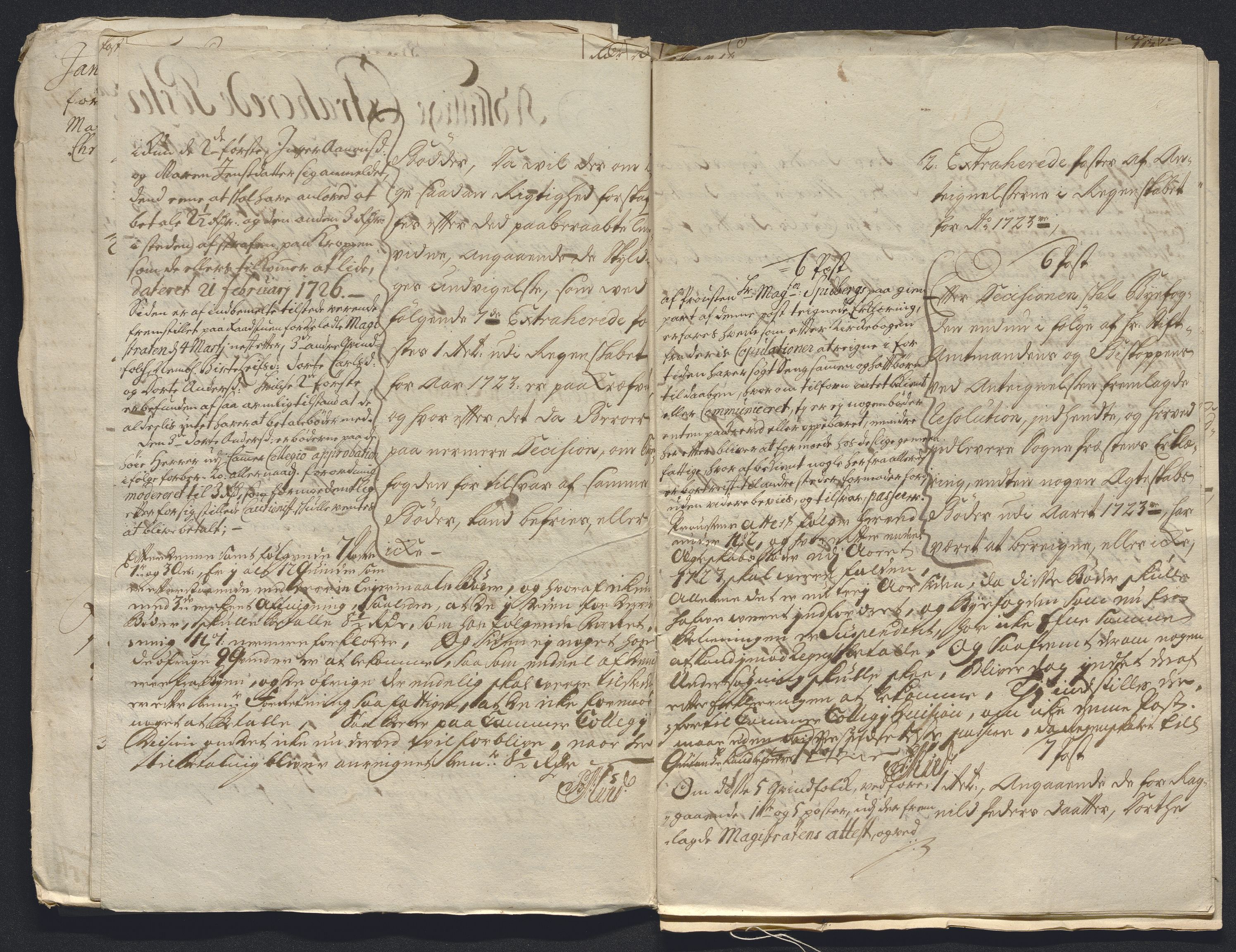Rentekammeret inntil 1814, Reviderte regnskaper, Byregnskaper, AV/RA-EA-4066/R/Rm/L0286: [M19] Sikt og sakefall, 1719-1727, p. 286
