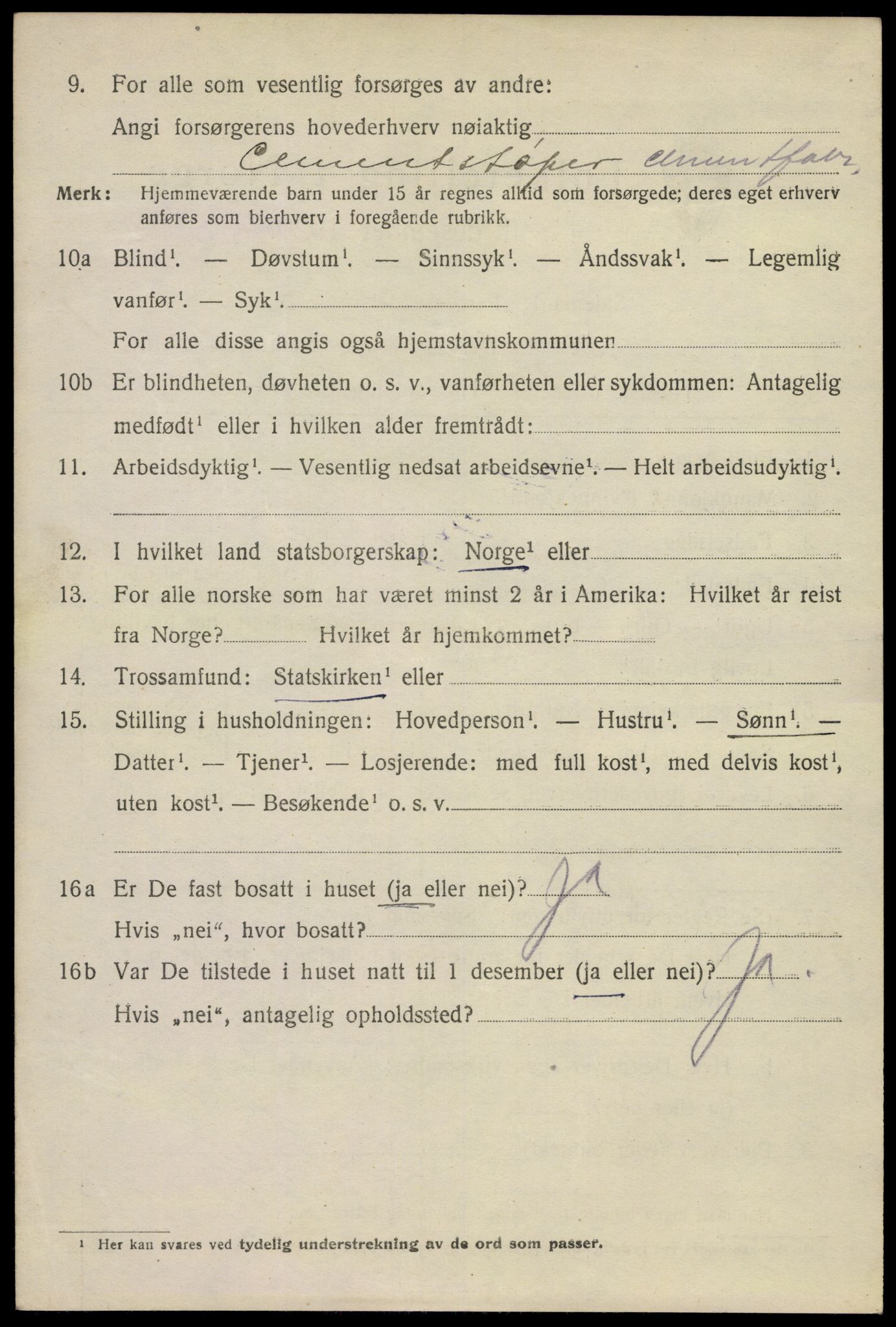 SAKO, 1920 census for Svelvik, 1920, p. 2488